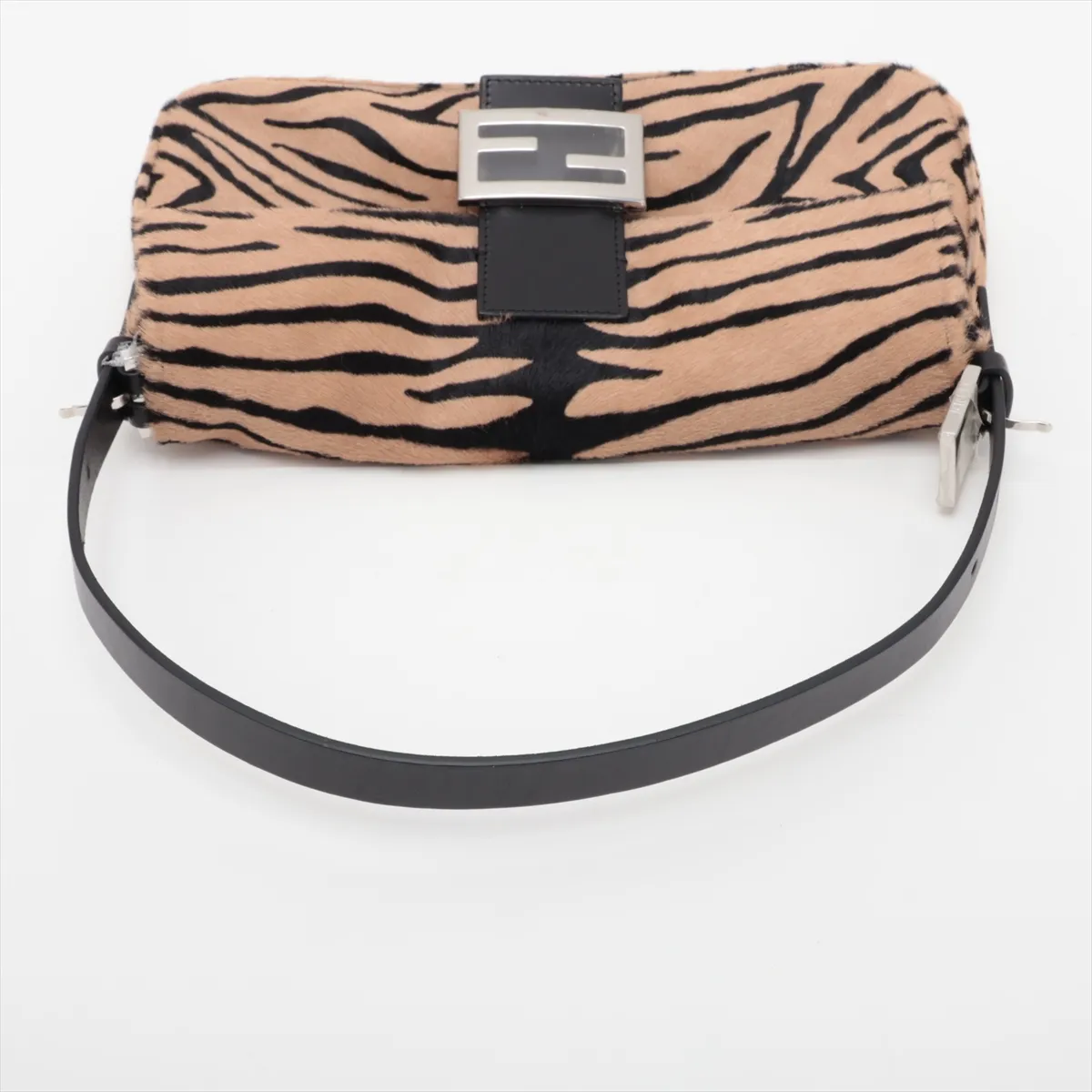 [Individually packaged] Fendi Mamma Bucket 8BR850 Calf Hair x Leather Shoulder Bag Brown — view 5