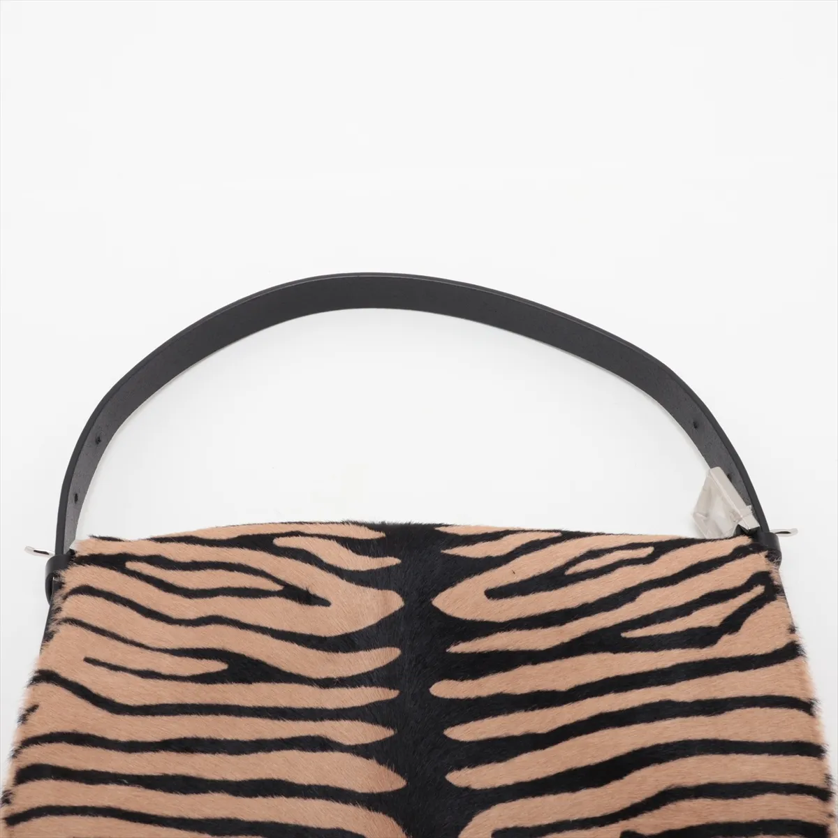 [Individually packaged] Fendi Mamma Bucket 8BR850 Calf Hair x Leather Shoulder Bag Brown — view 6