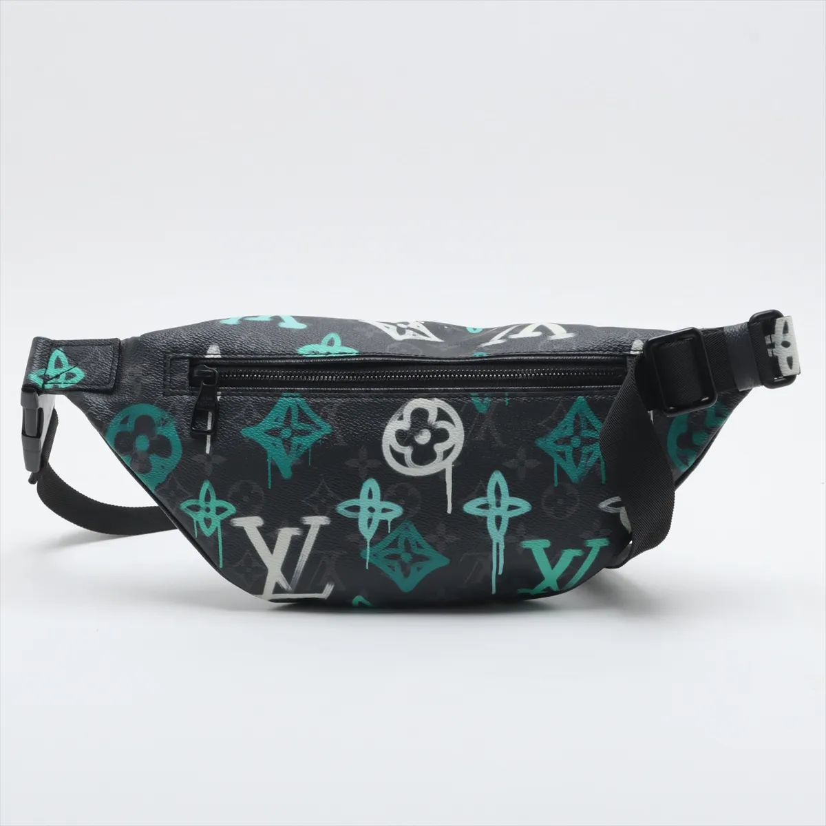Monogram Graffiti Discovery Backpack PM M21397 Black x Green RFID responsive — view 2