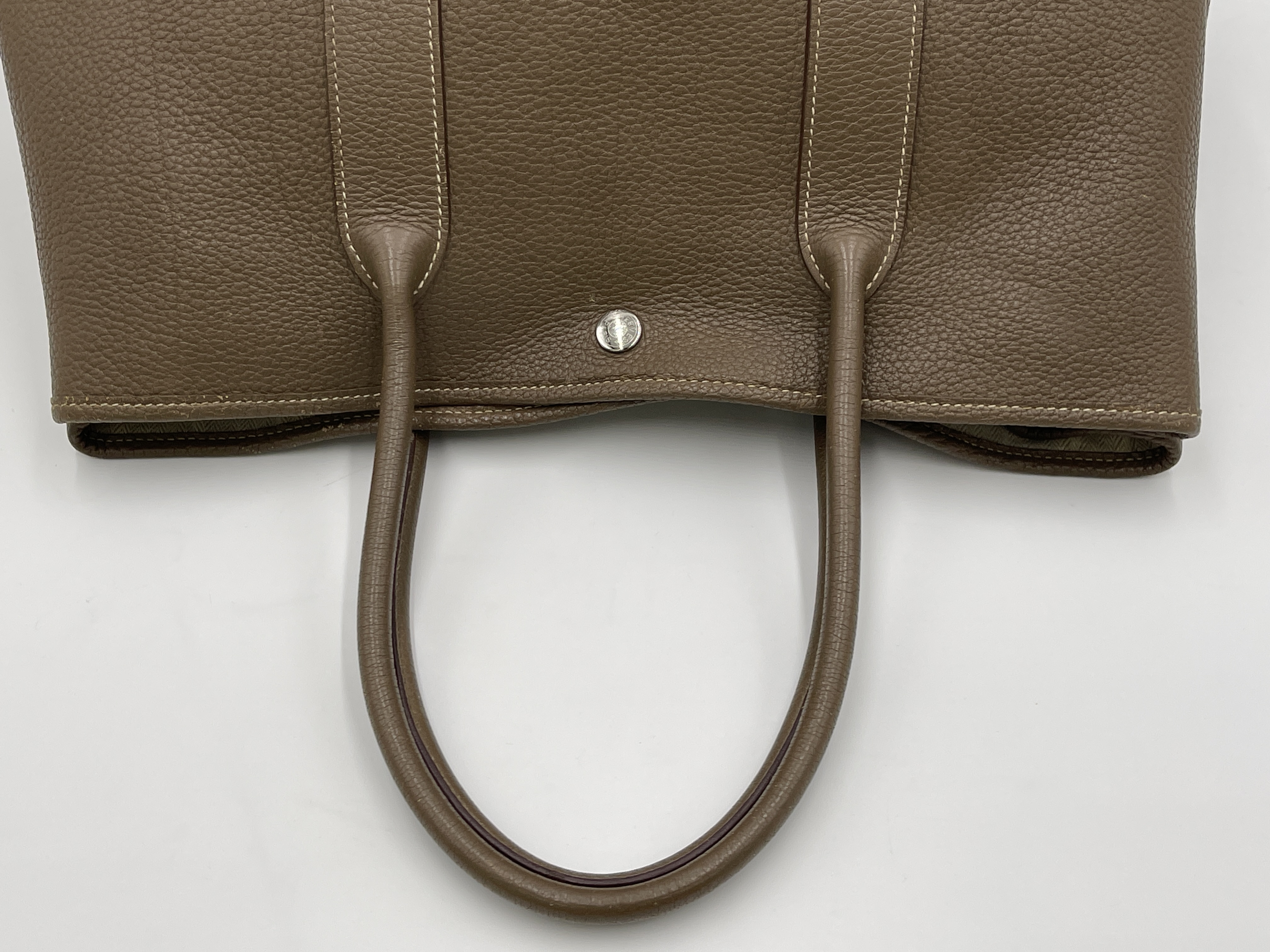 Garden Party 36 PM Negonda Etoupe Tote Bag with Silver Hardware and T Stamp — view 3