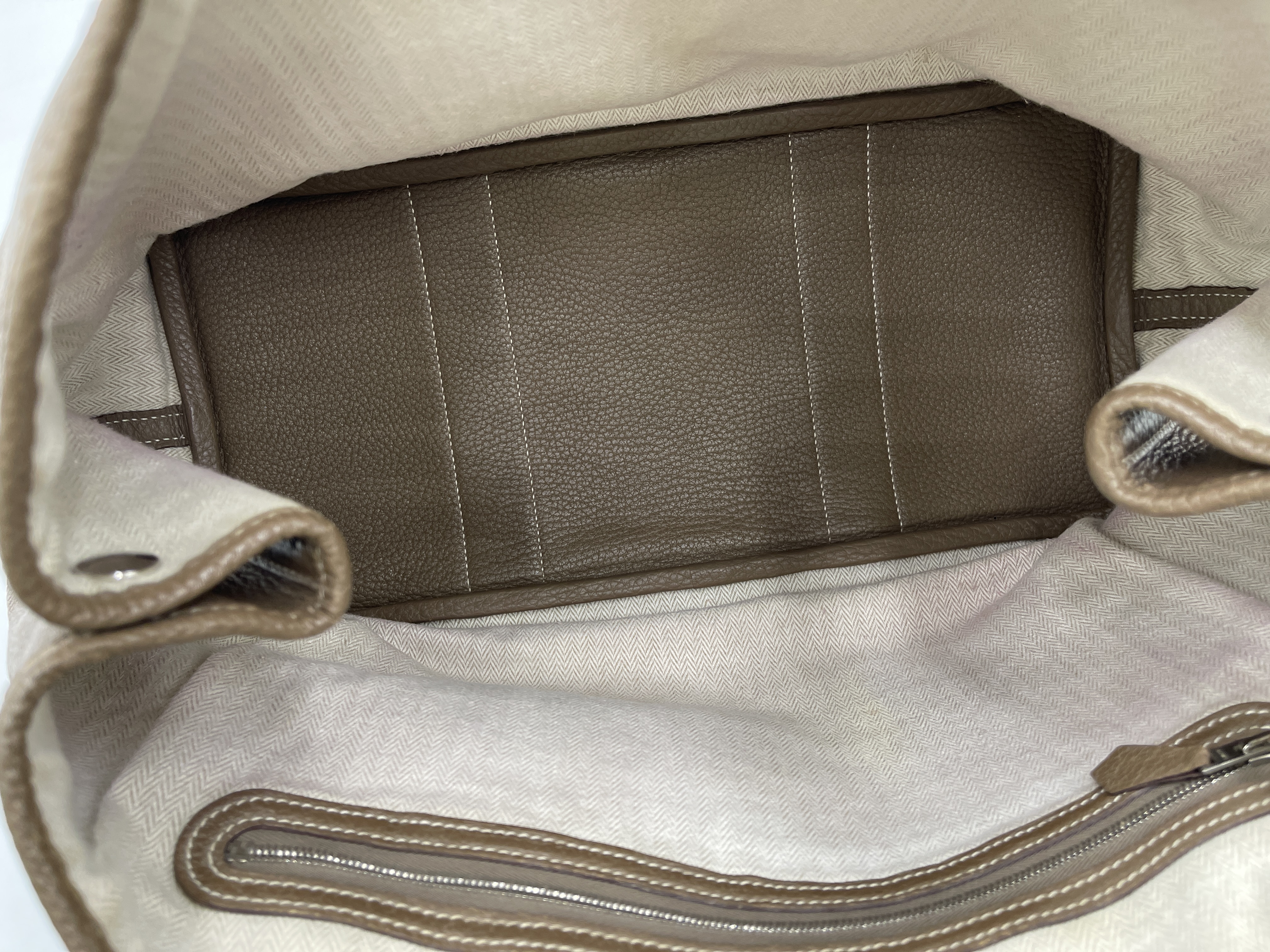 Garden Party 36 PM Negonda Etoupe Tote Bag with Silver Hardware and T Stamp — view 7