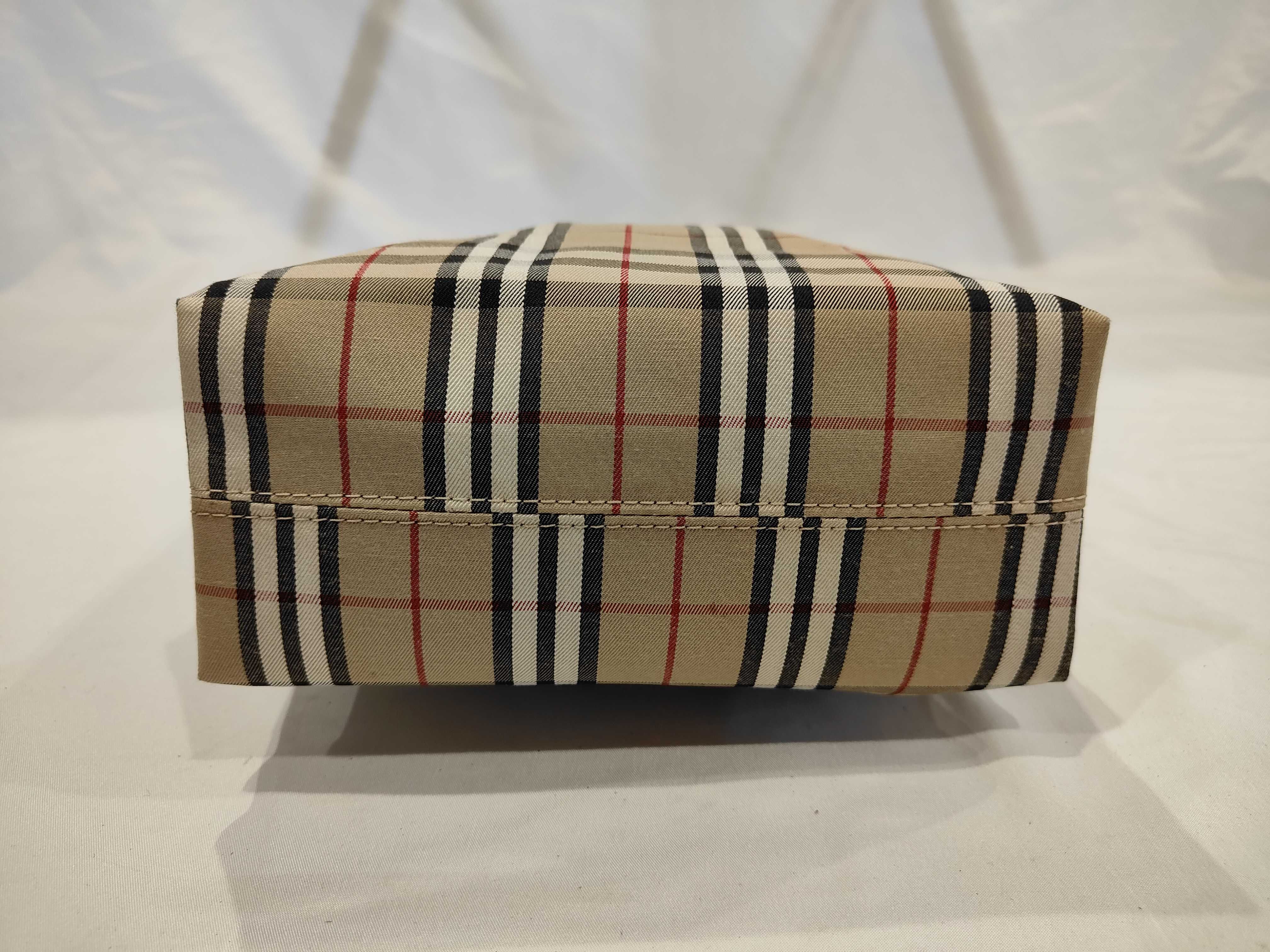Nova Check Canvas x Leather Tote Bag — view 3