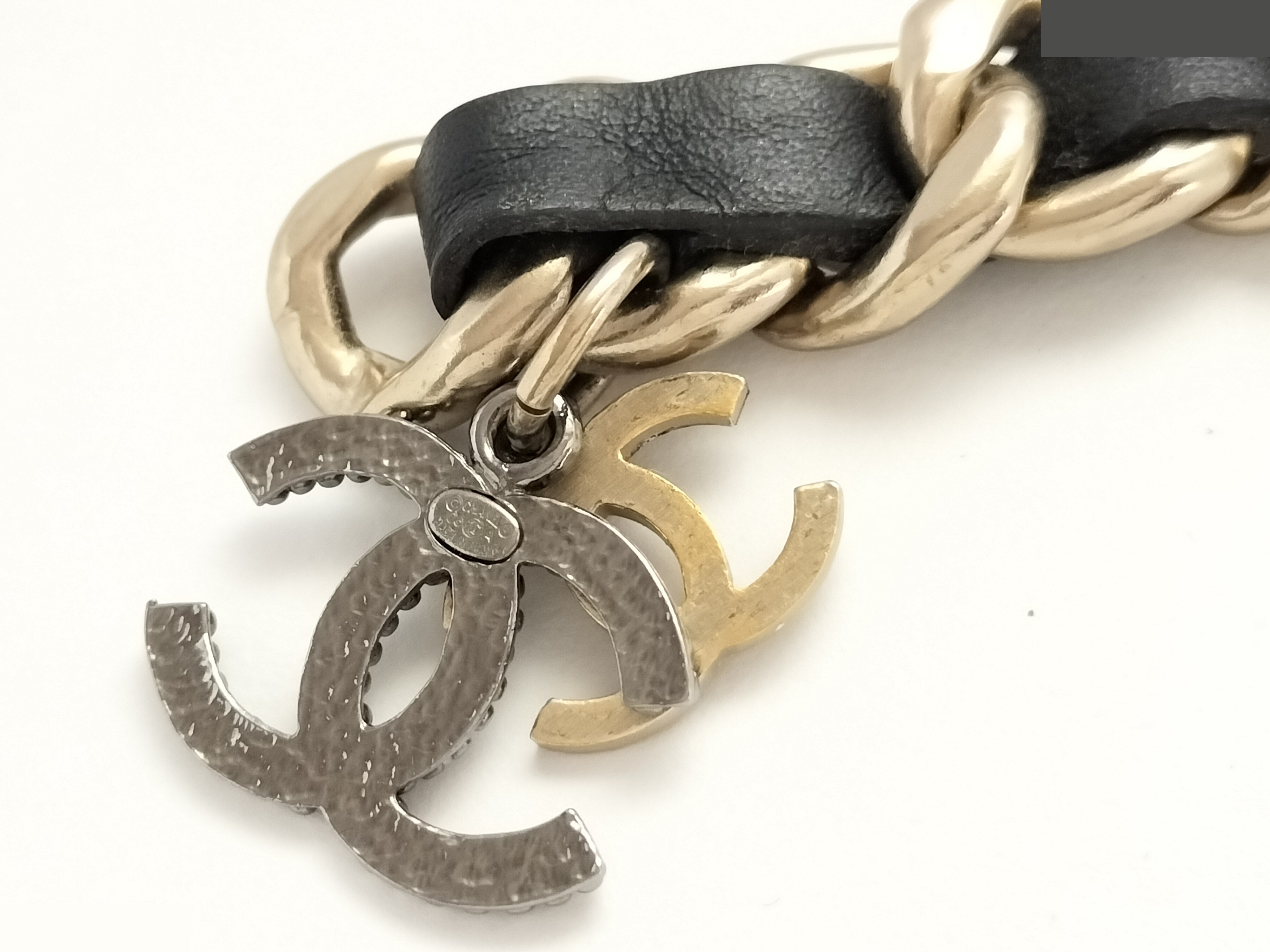 Coco Leather Chain Gold Bracelet, Wrist Circumference Approx. 16cm — view 4