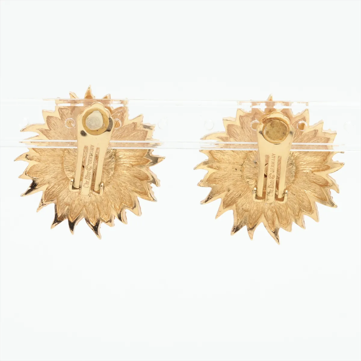 Earrings (Pair) GP x Rhinestone Gold — view 2