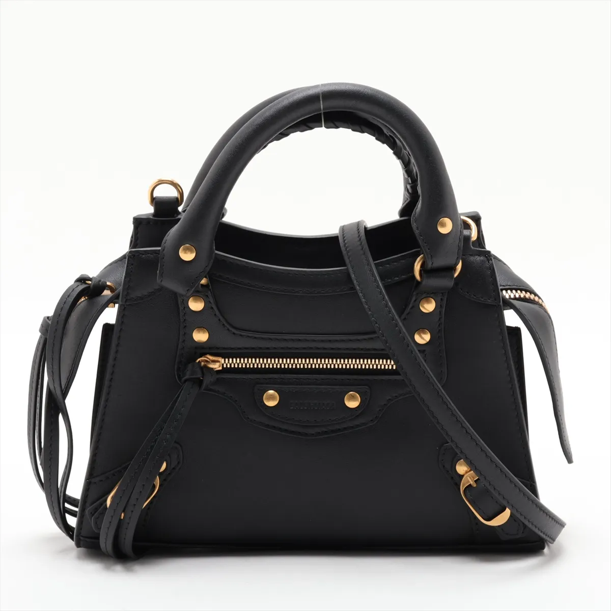 Mini Neo Classic City 638524 Leather 2-Way Handbag, Black