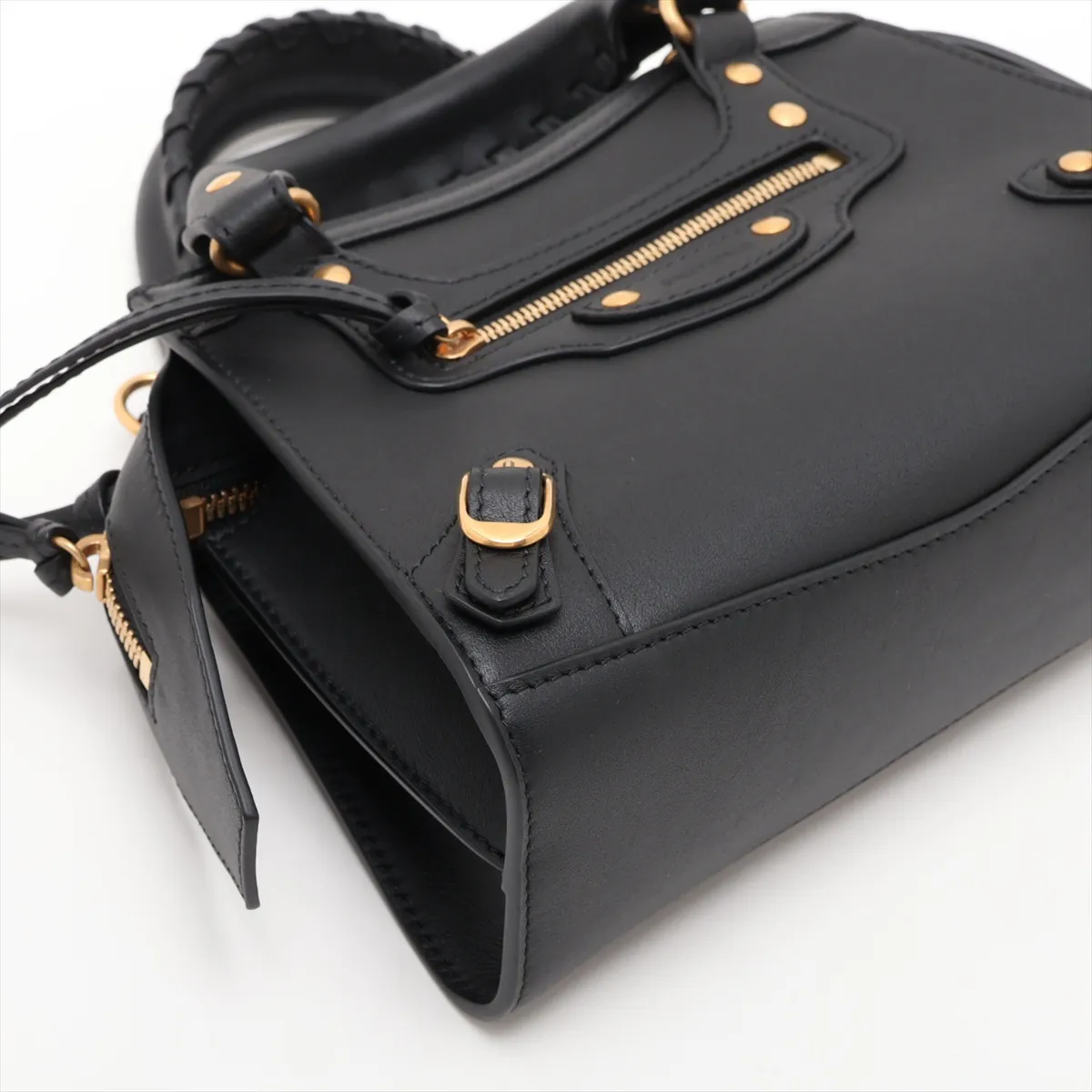 Mini Neo Classic City 638524 Leather 2-Way Handbag, Black — view 4
