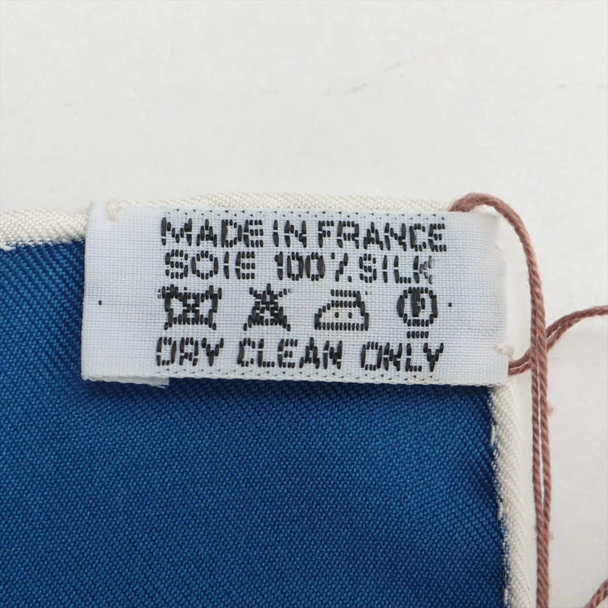 Carre 90 VIF ARGENT Silver Drop Scarf, Silk, Blue, with some wear, — view 6