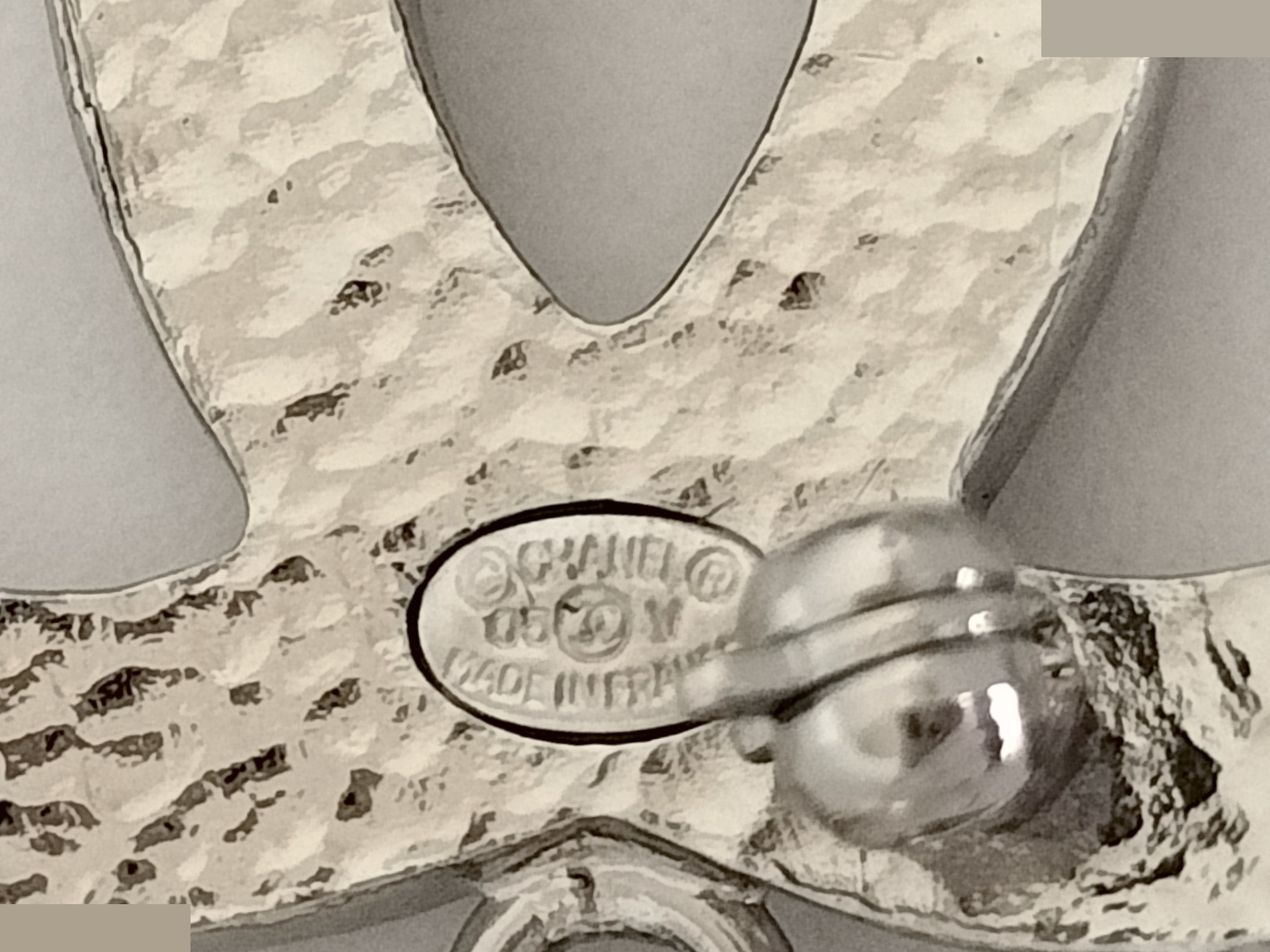 Coco F Pearl Silver Brooch — view 3