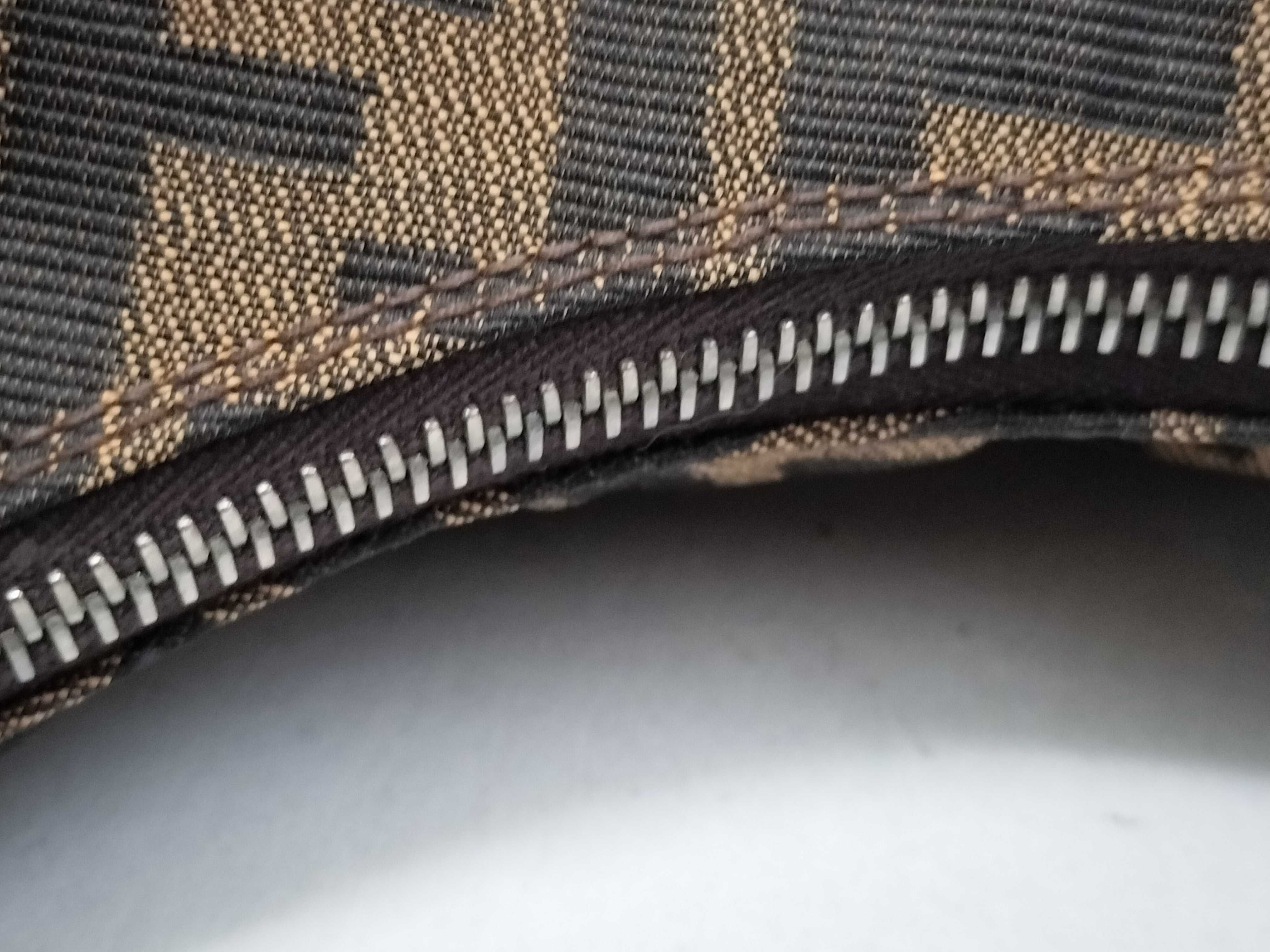 Zucca Pattern Zucca Mamma Bucket Canvas x Leather Silver Hardware Shoulder Bag — view 6