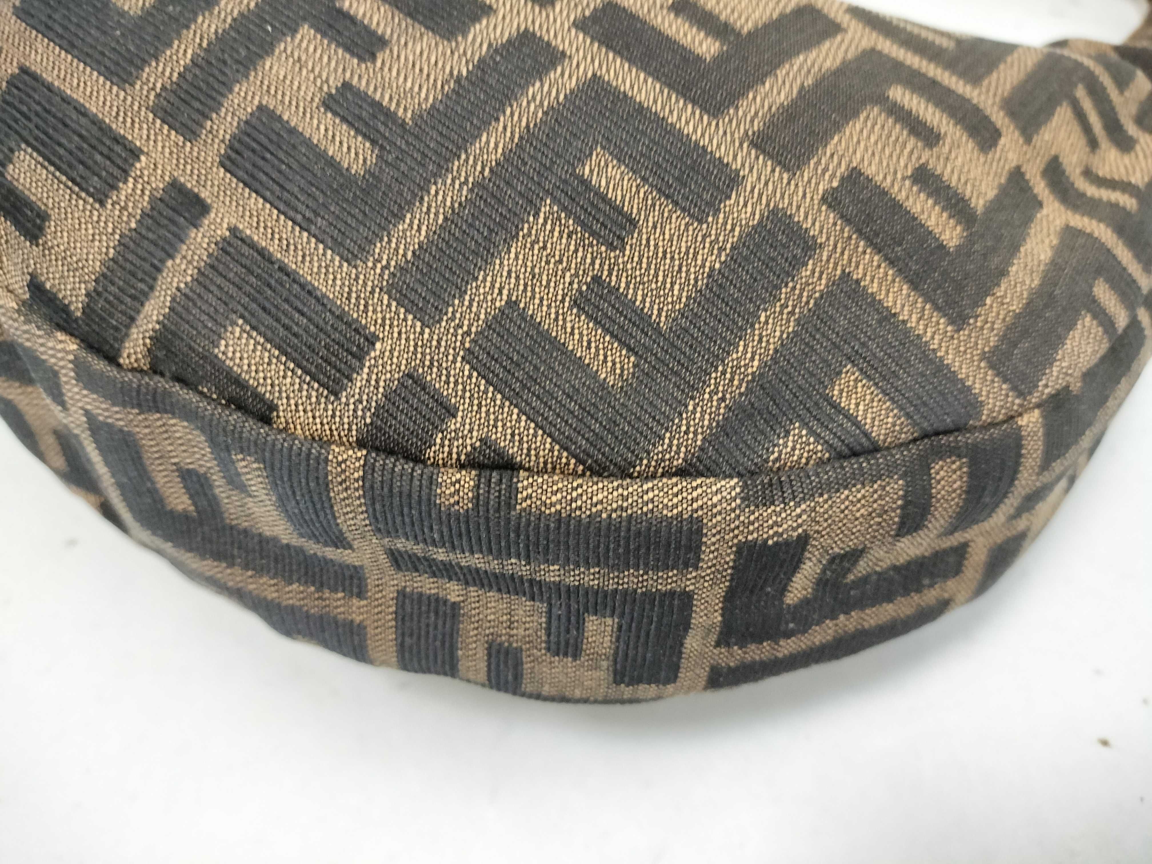 Zucca Pattern Zucca Mamma Bucket Canvas x Leather Silver Hardware Shoulder Bag — view 7
