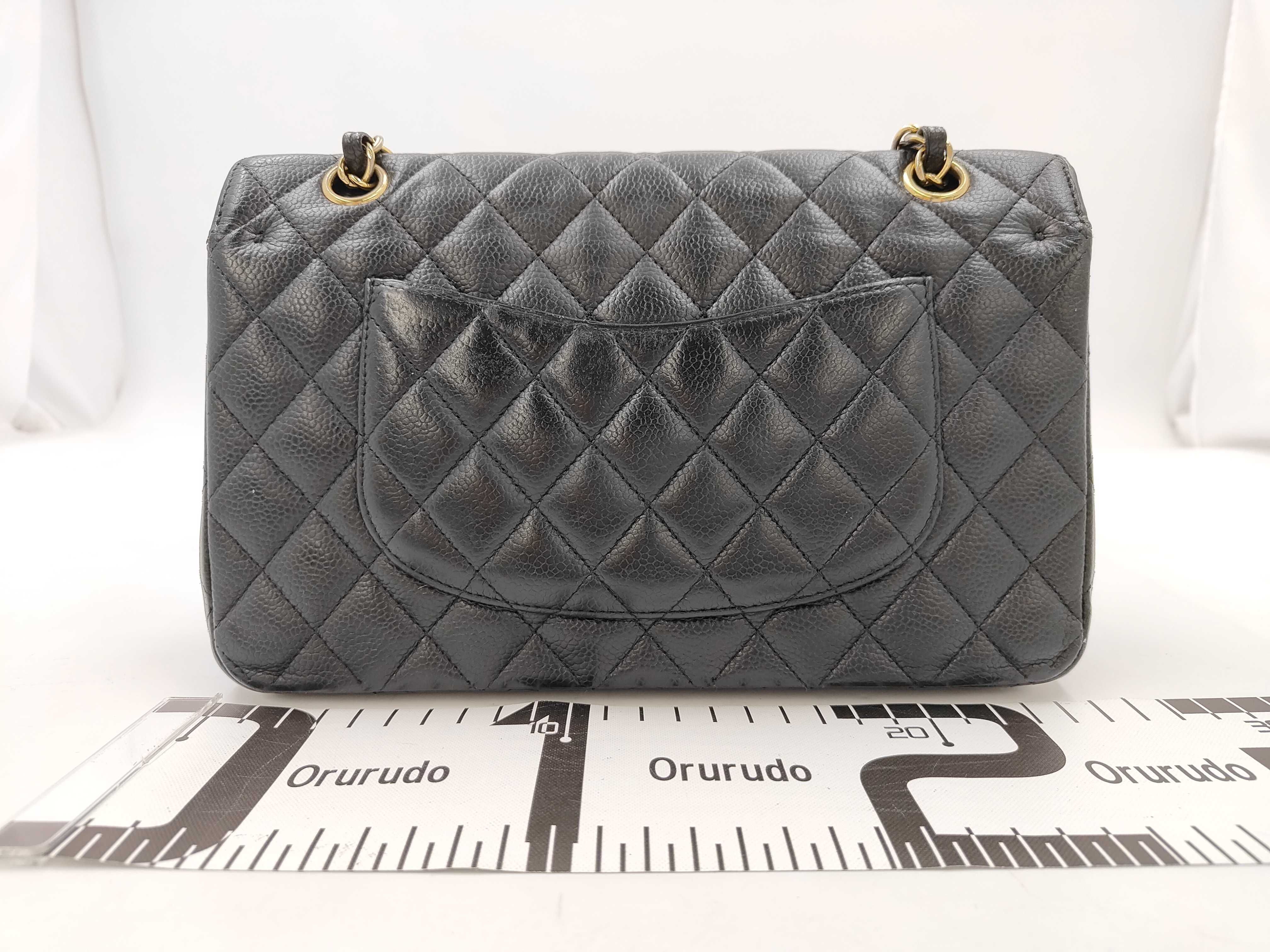 Matelassé Double Flap Chain Shoulder Bag 25, Caviar Leather, Black, with original seal, serial number in the 13 range, 13865555, Shoulder Bag — view 2