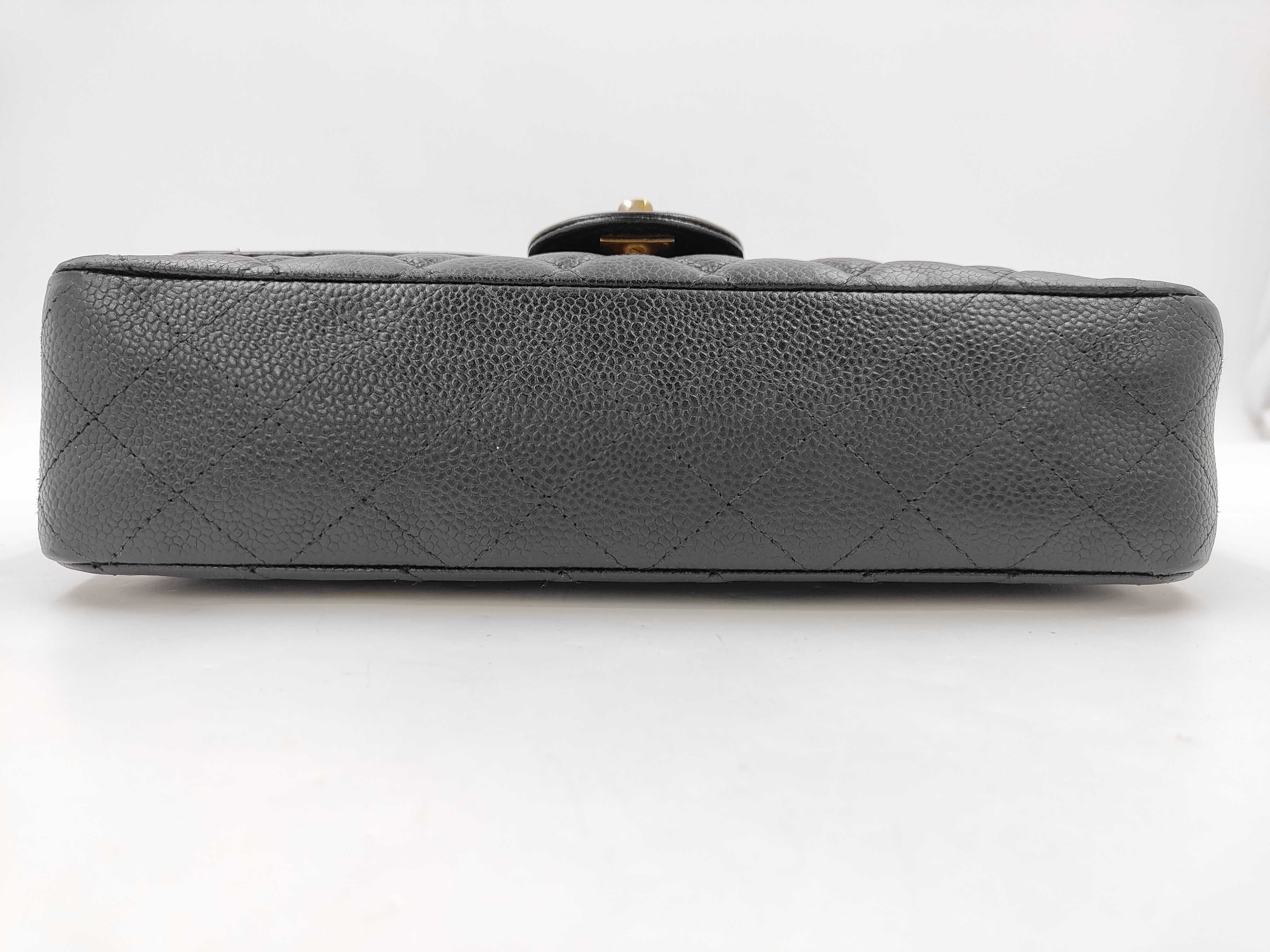 Matelassé Double Flap Chain Shoulder Bag 25, Caviar Leather, Black, with original seal, serial number in the 13 range, 13865555, Shoulder Bag — view 6