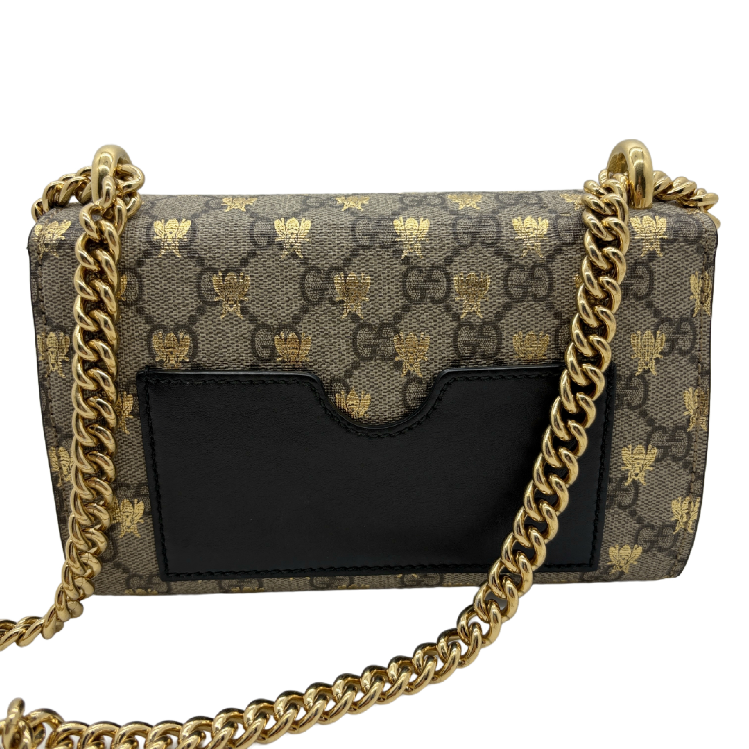 Padlock GG Supreme Bee Chain Shoulder Bag — view 2