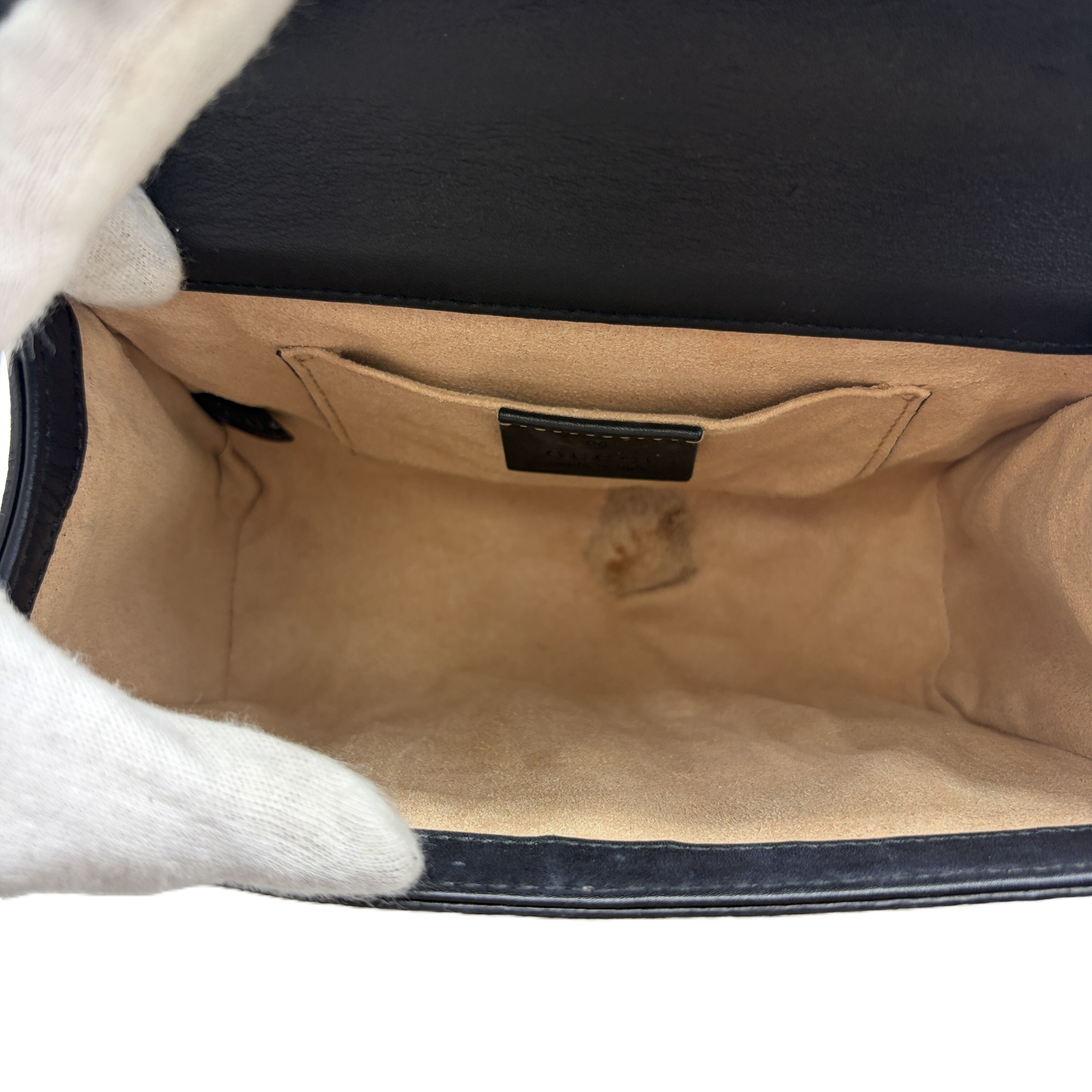 Padlock GG Supreme Bee Chain Shoulder Bag — view 11