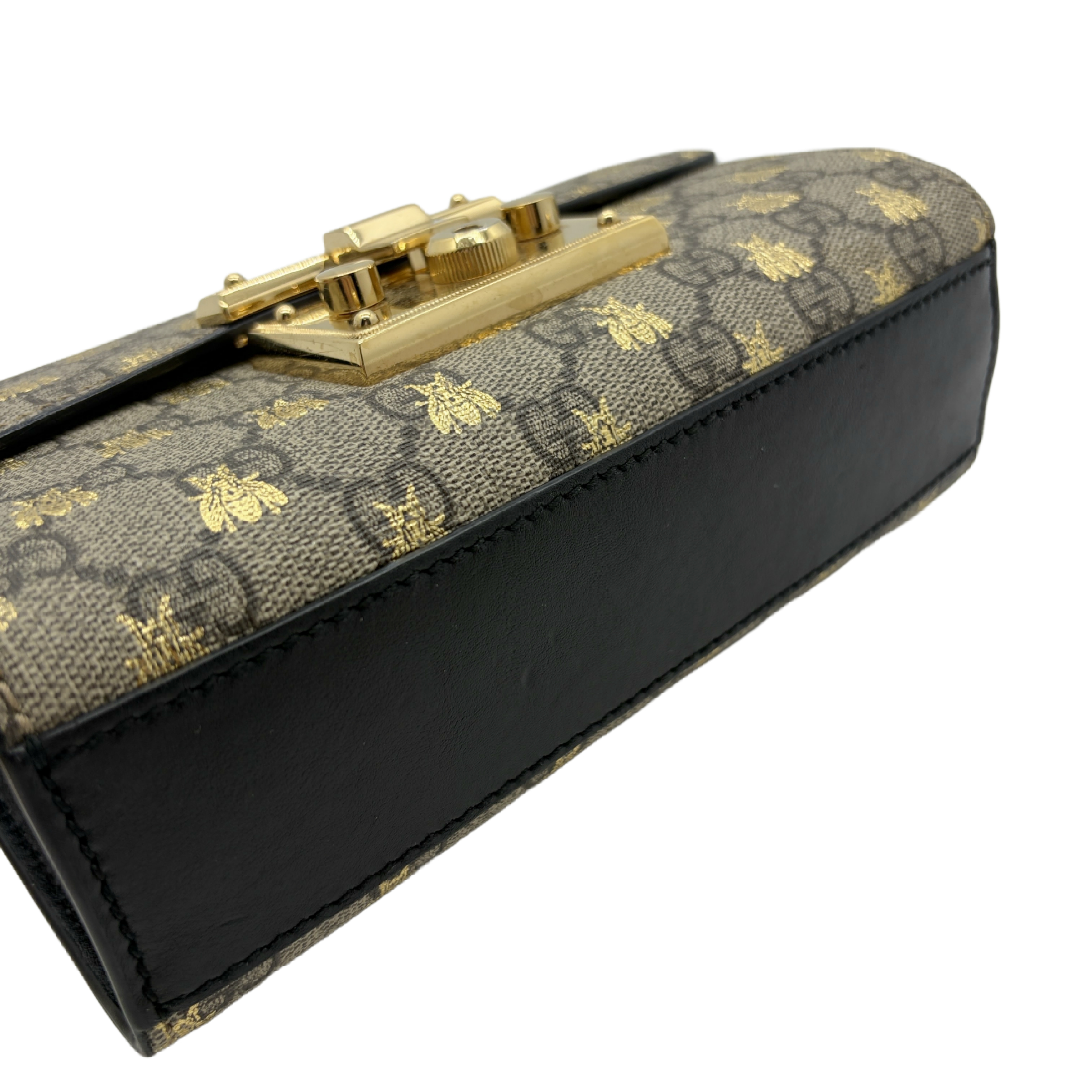 Padlock GG Supreme Bee Chain Shoulder Bag — view 5