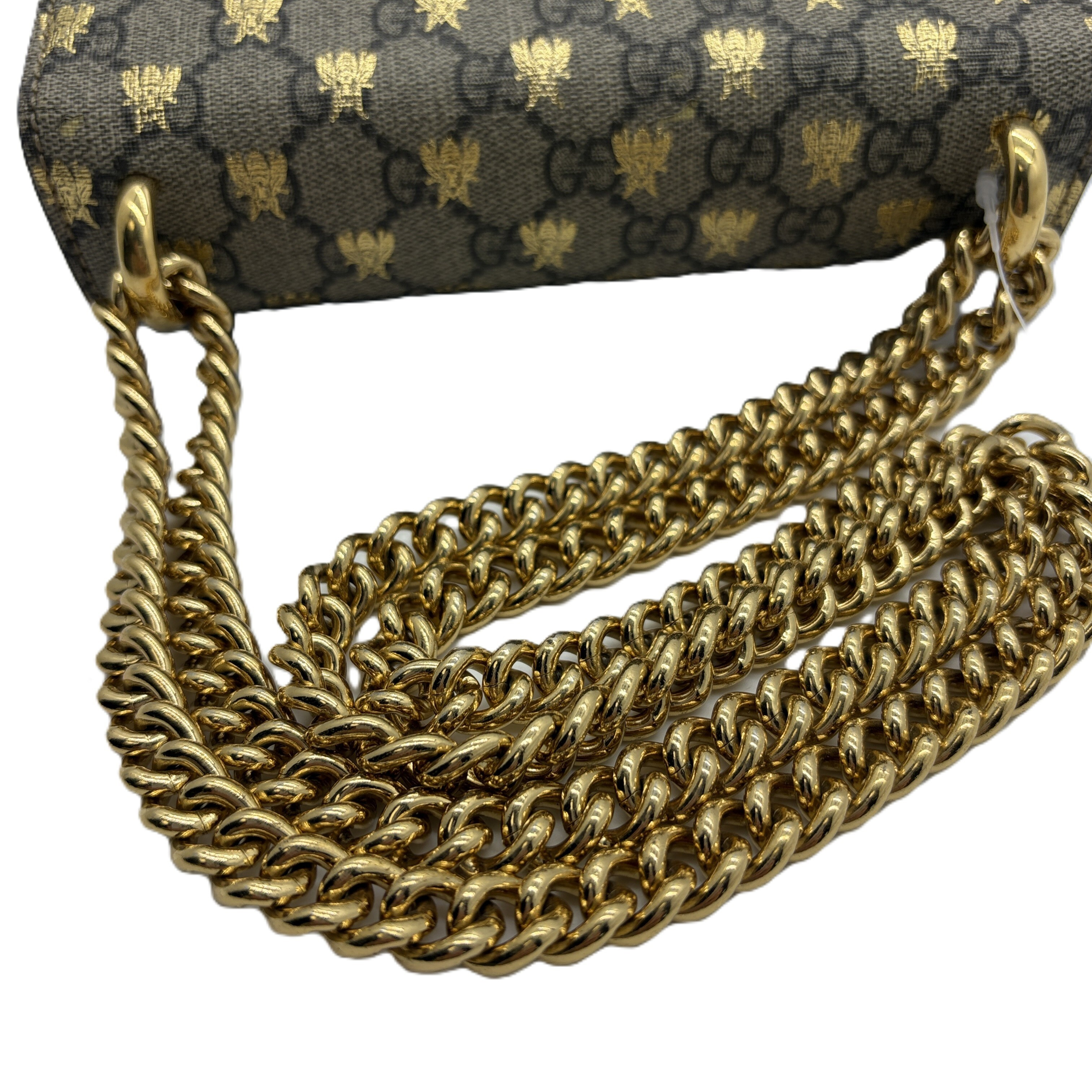 Padlock GG Supreme Bee Chain Shoulder Bag — view 7