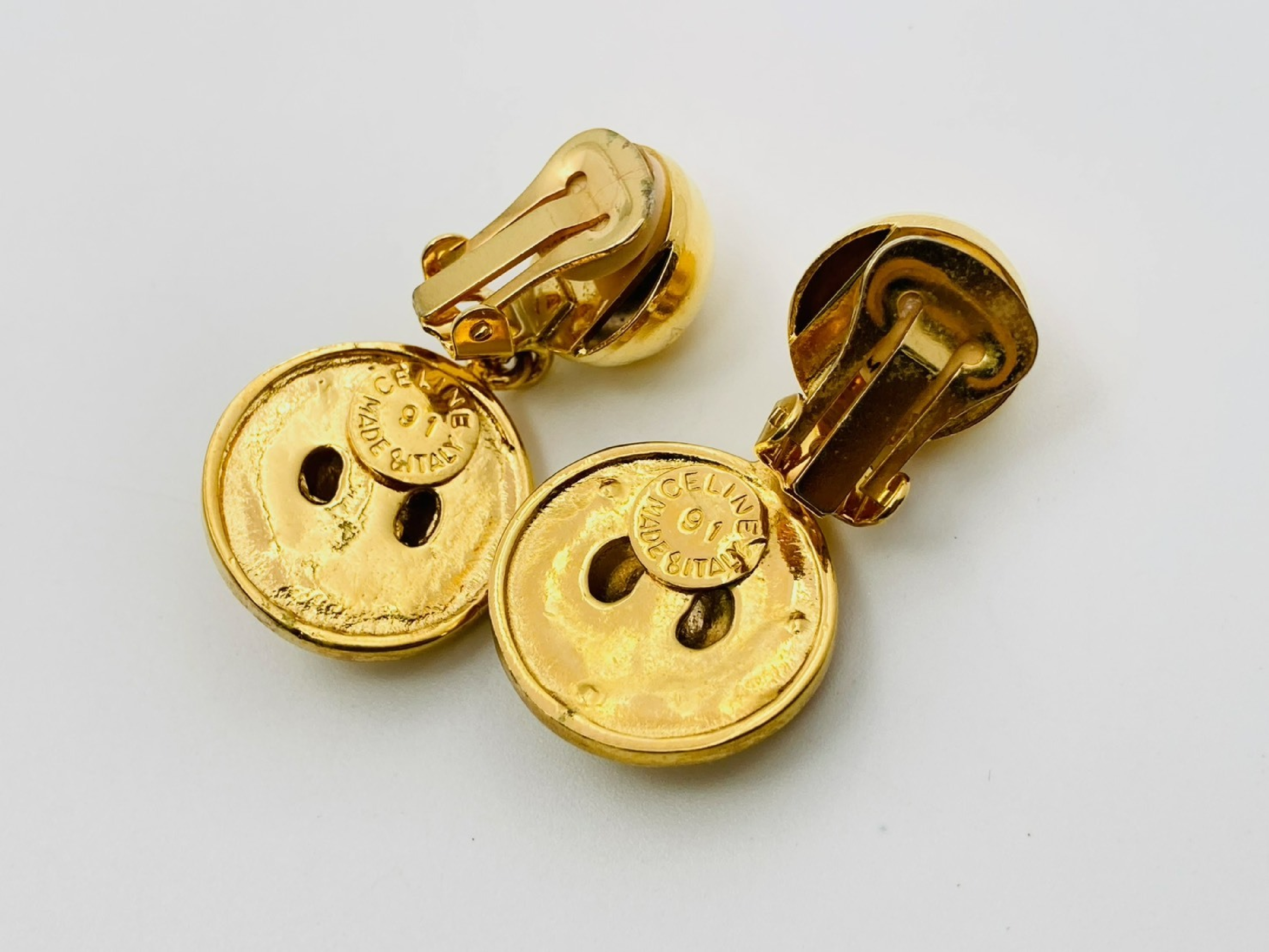 Star Ball Colored Stone Swing Earrings Gold Earrings — view 3