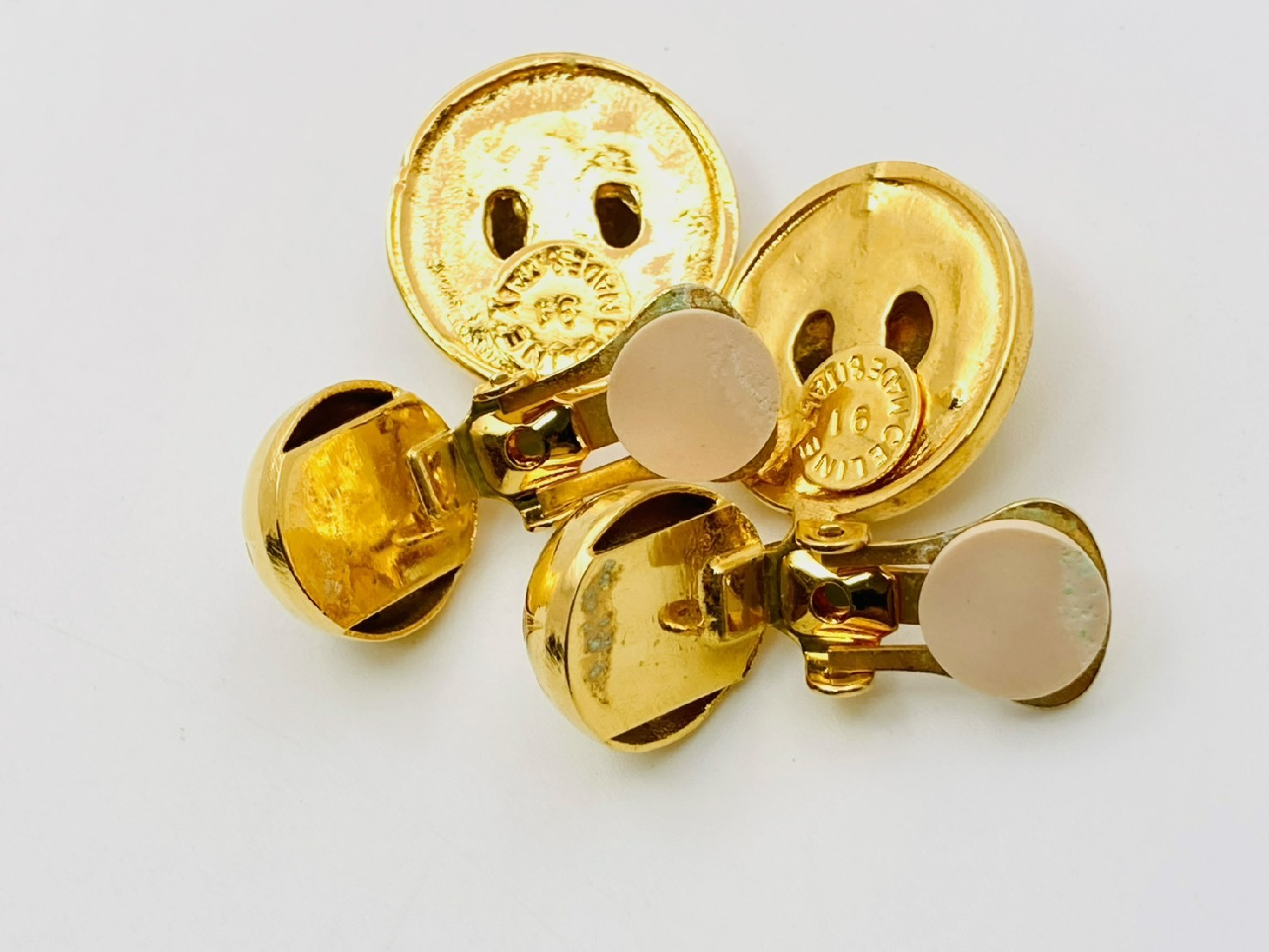 Star Ball Colored Stone Swing Earrings Gold Earrings — view 4