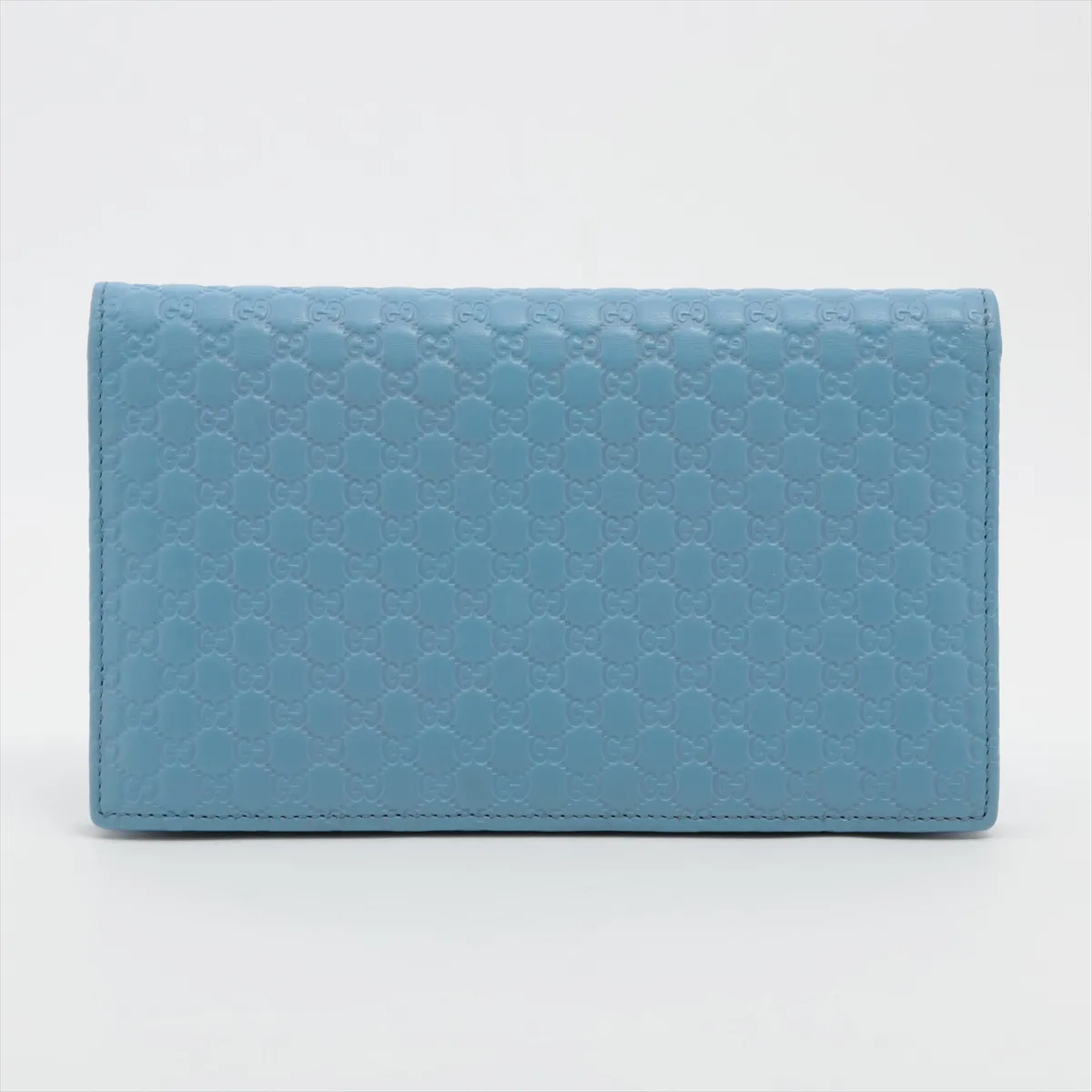 Microguccissima 466507 Leather Long Wallet, Blue, with G mark. — view 2