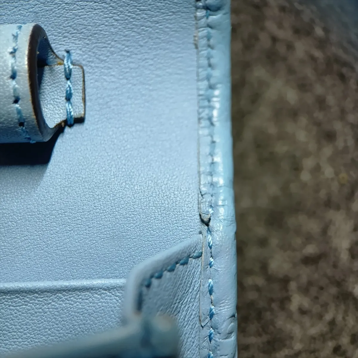 Microguccissima 466507 Leather Long Wallet, Blue, with G mark. — view 9