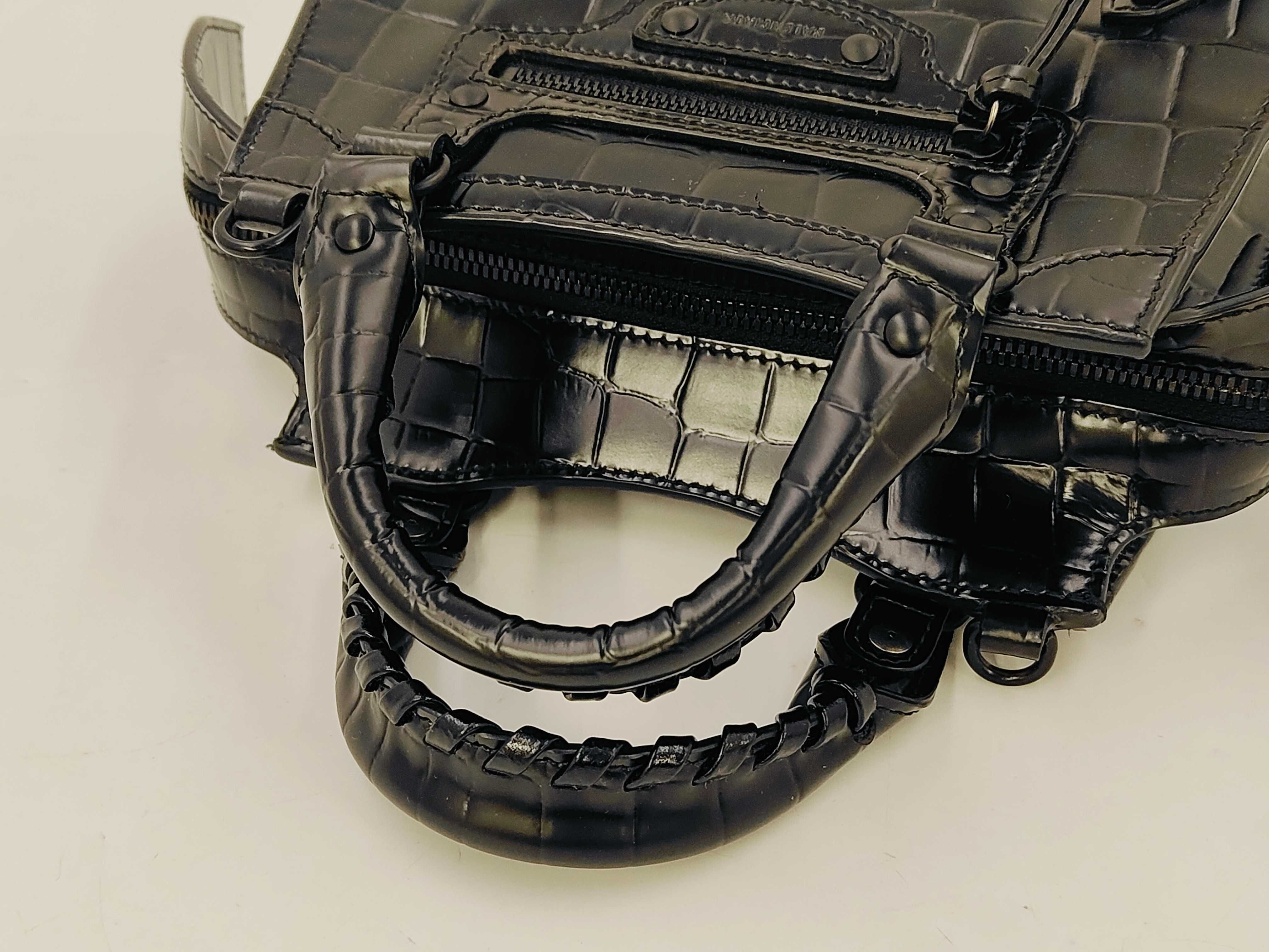 638524 Neo Classic City Mini XS Crocodile Embossed Black Shoulder Bag with Shoulder Strap — view 3