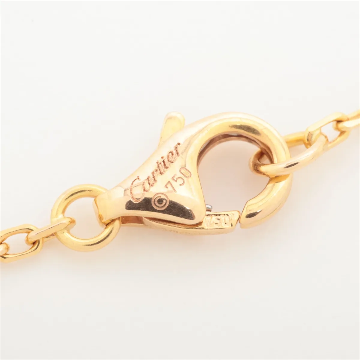 C Heart 1P Diamond Necklace 750 (Yellow Gold) 4.0g P07065 (Exposed Crab Clasp) — view 4