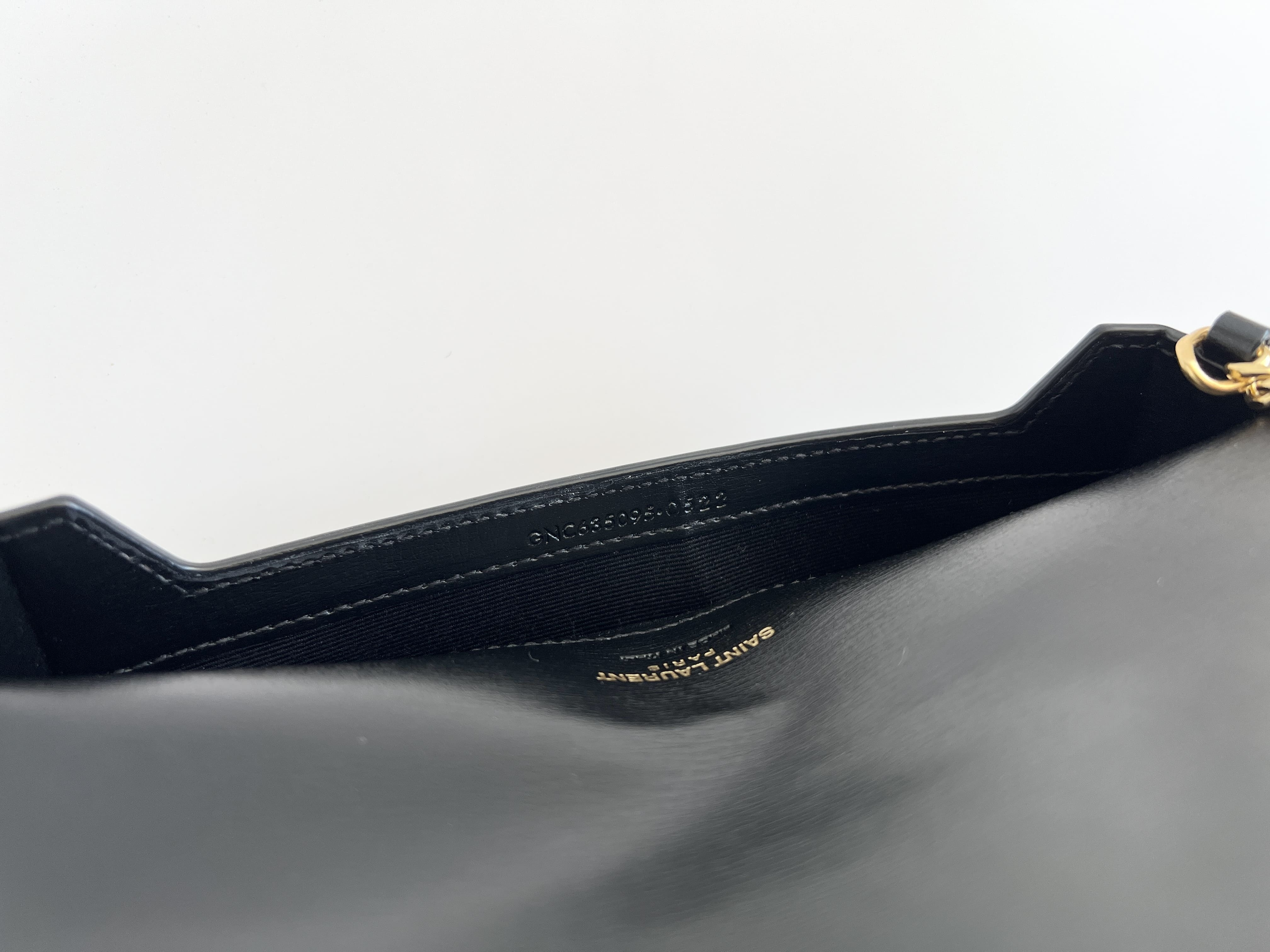 Cassandra Logo Leather Chain Shoulder Bag — view 8