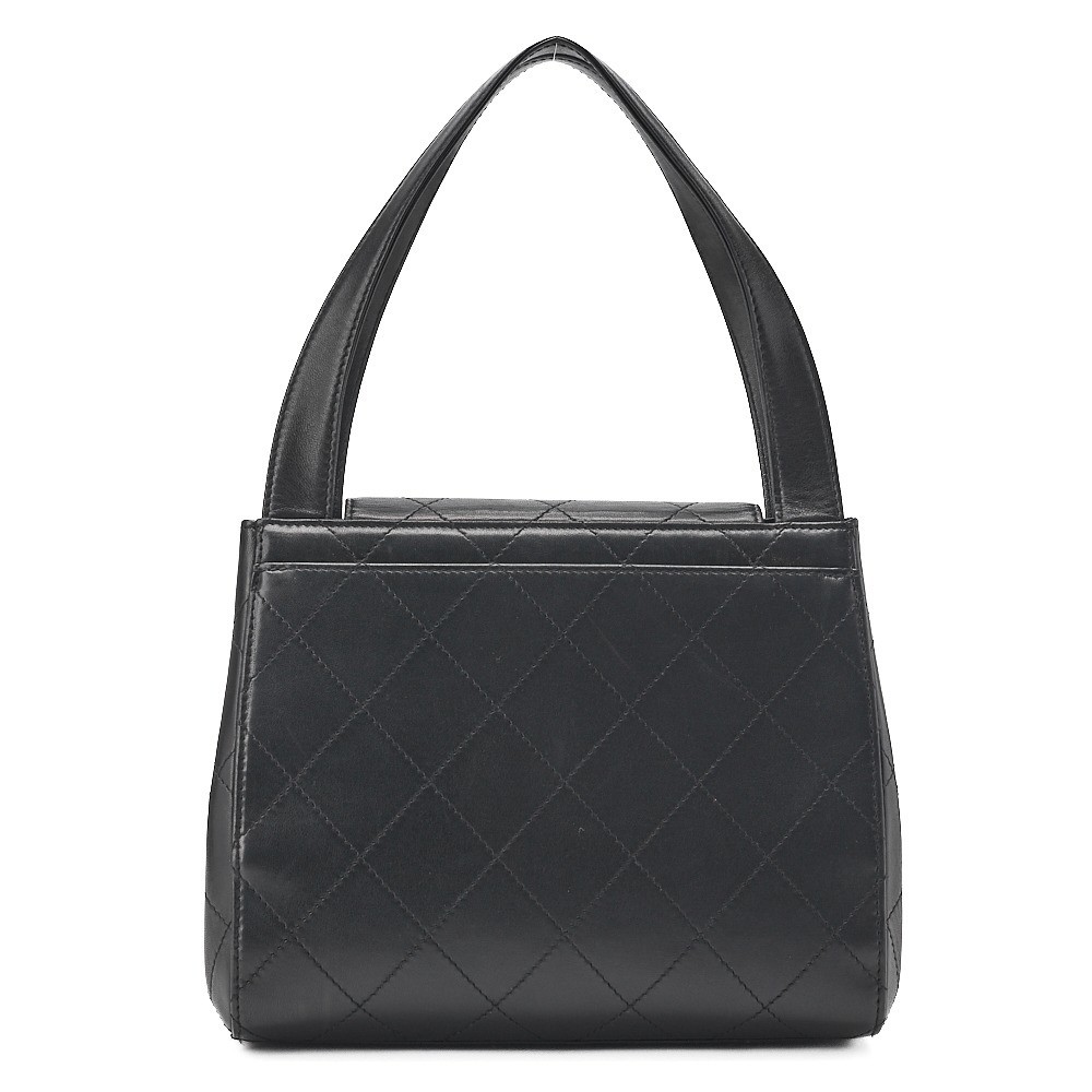 Calfskin Matelassé Mini Handbag, Black, Gold Hardware, Serial Number 5 — view 2