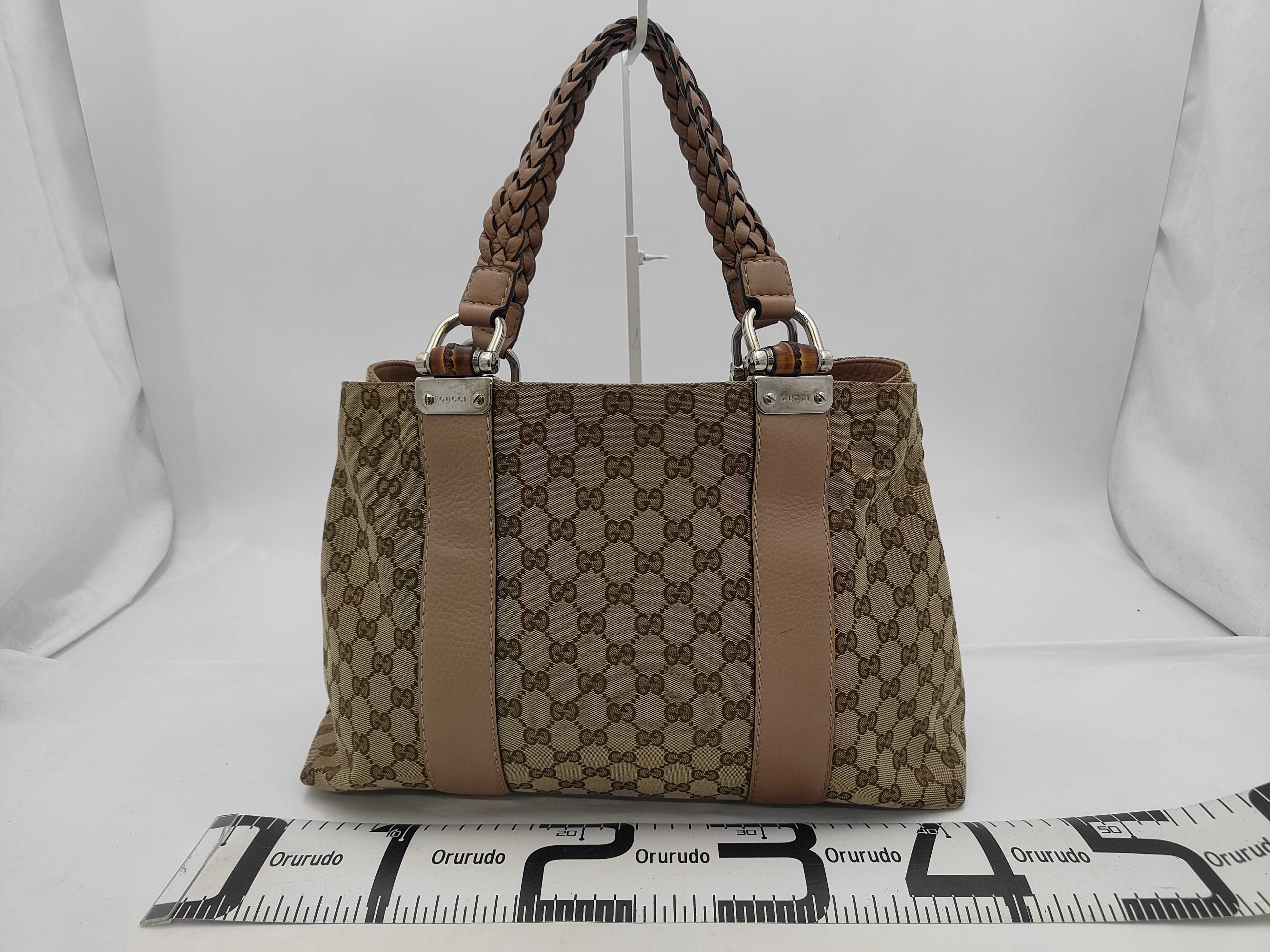 GG Canvas Bamboo Rivet Tote Bag (Handbag) — view 2