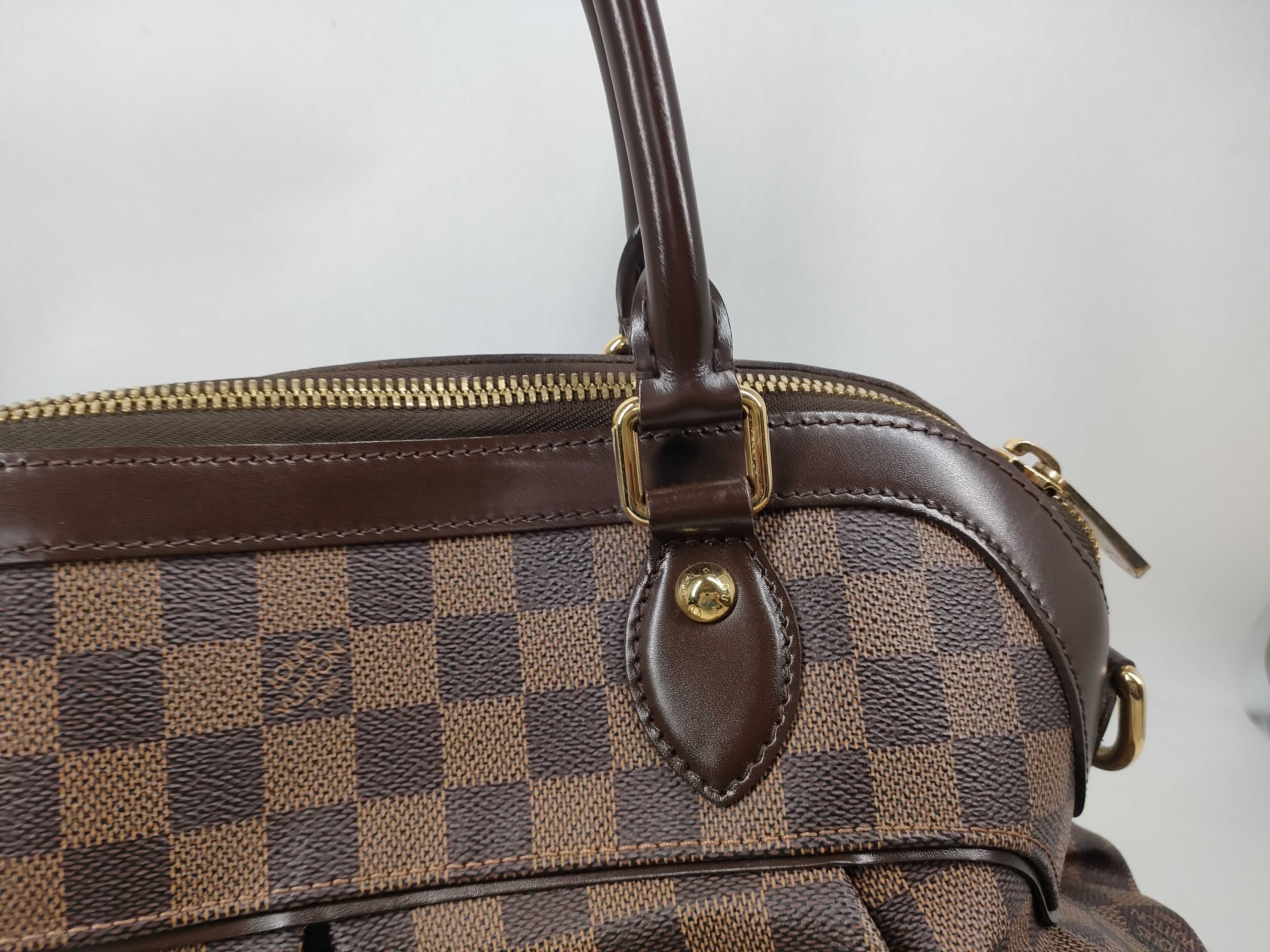 Damier Trevi PM Ebene 2-Way Handbag Brown Gold Handbag — view 3