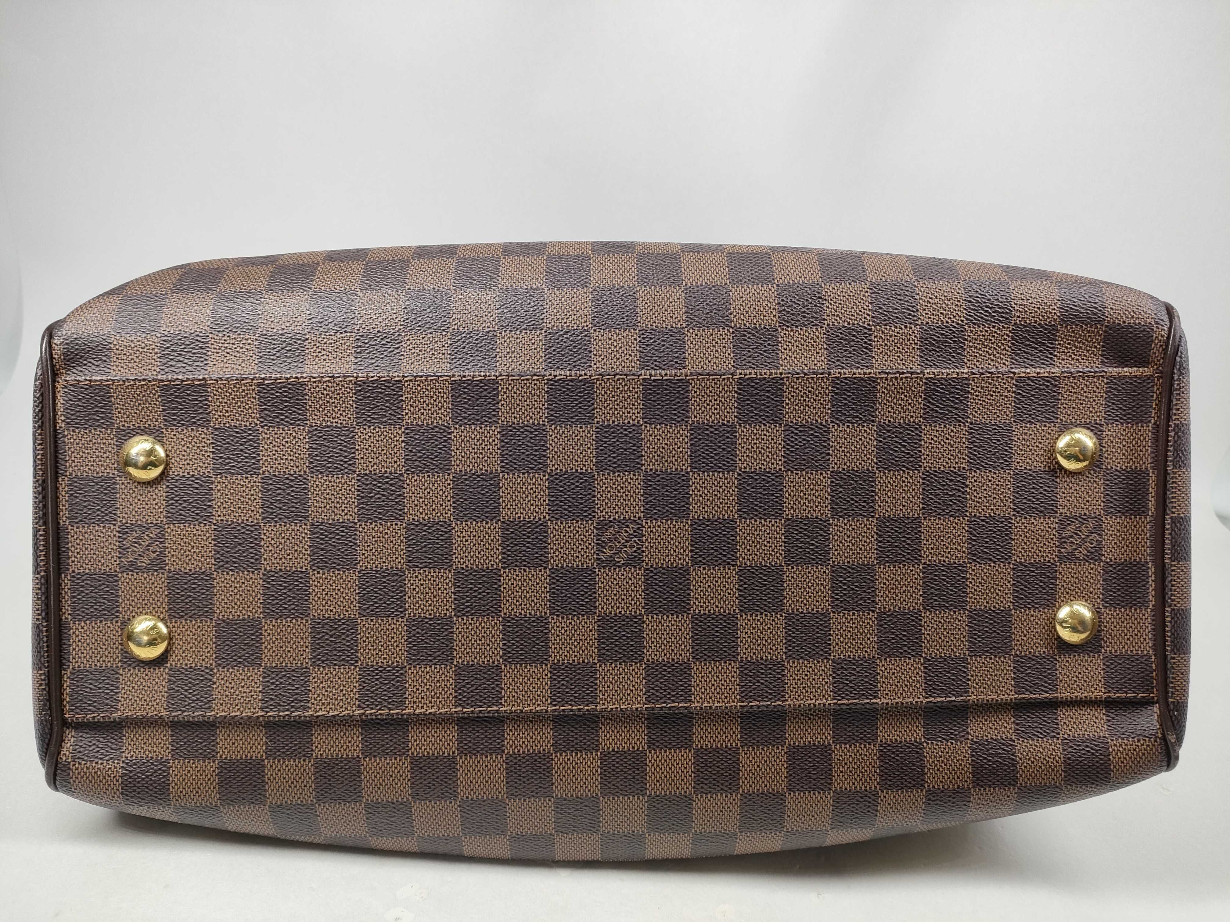 Damier Trevi PM Ebene 2-Way Handbag Brown Gold Handbag — view 9