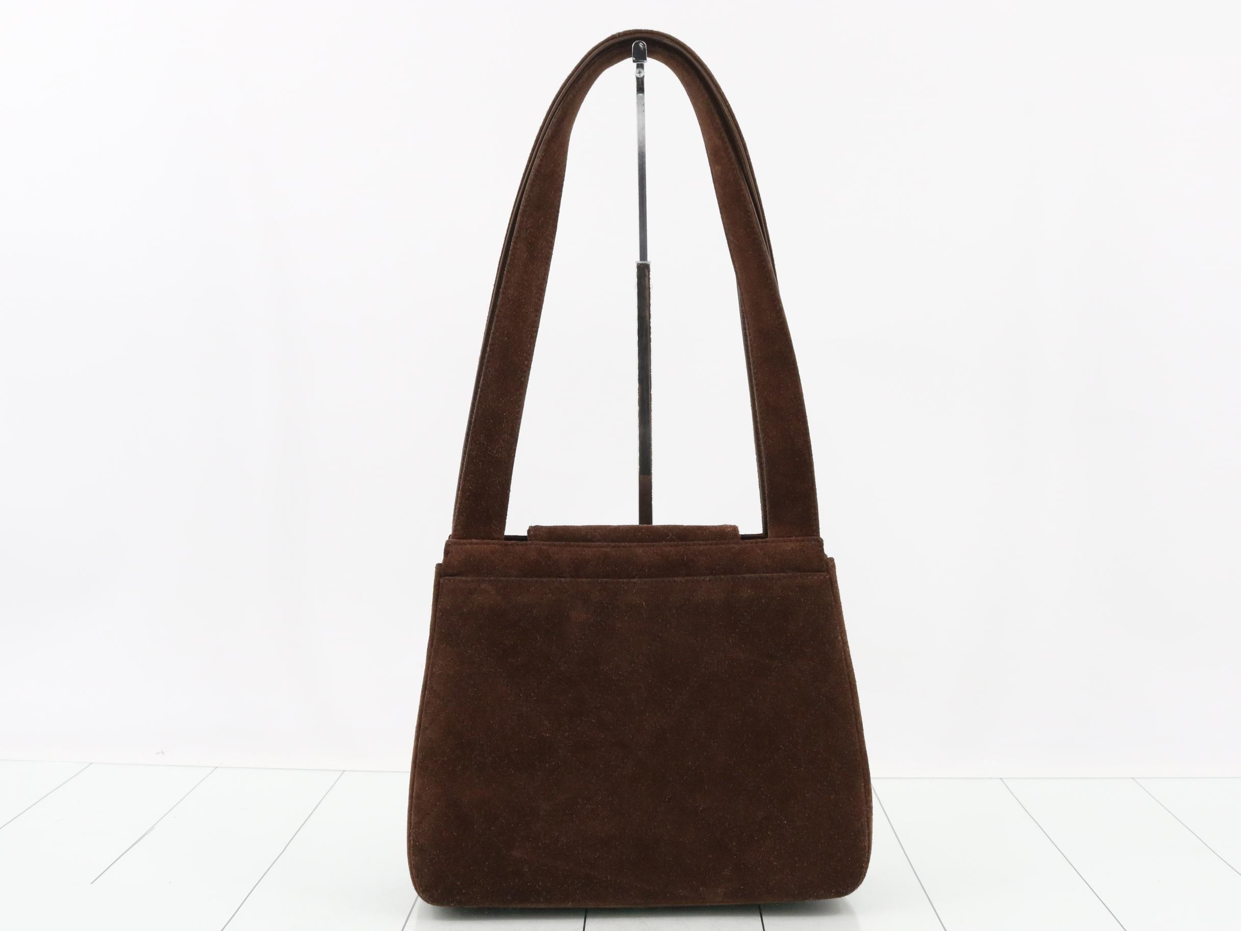 Matelassé Suede One-Shoulder Bag — view 2