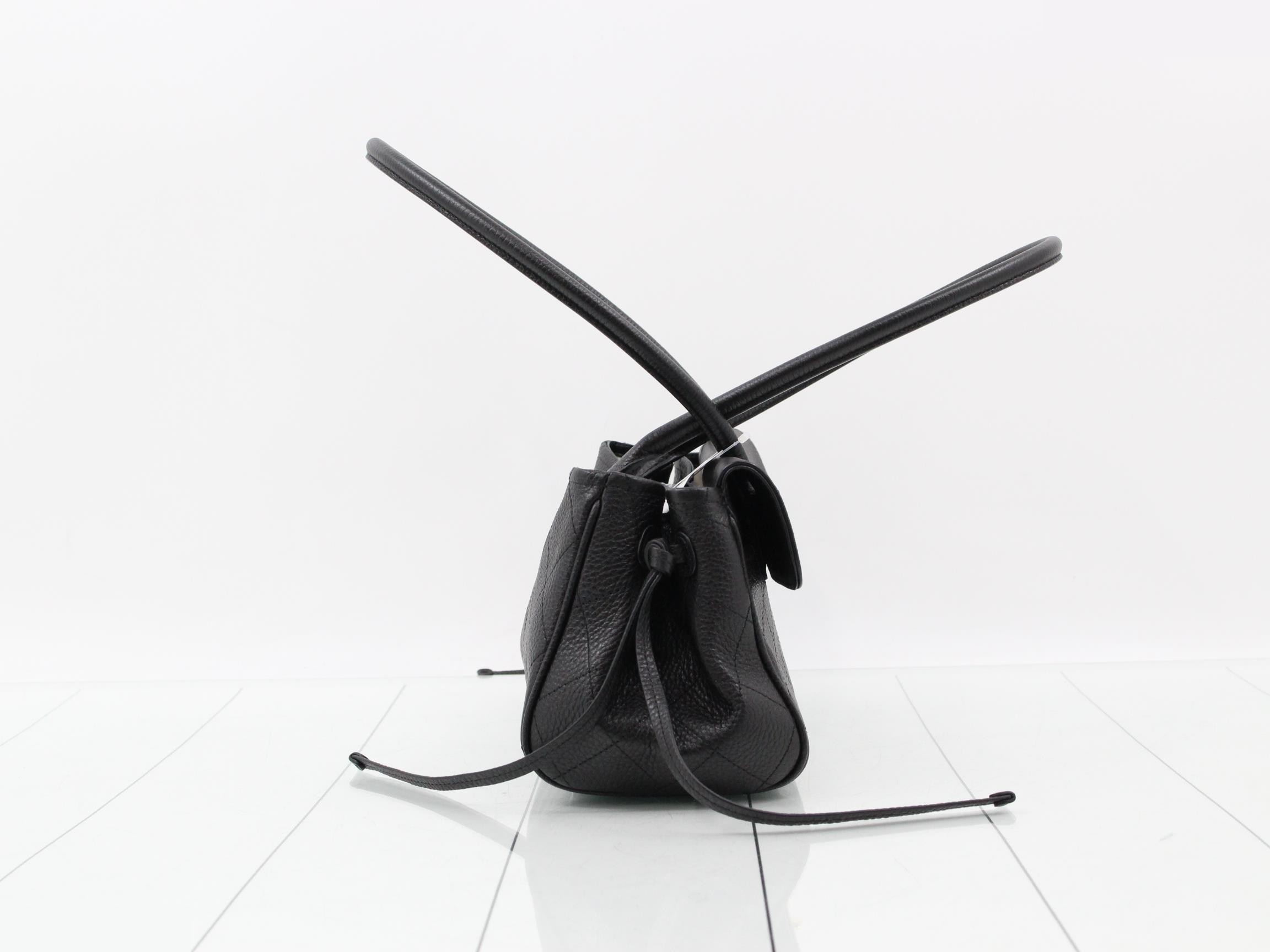 Shopping bag, small, calfskin, black — view 4