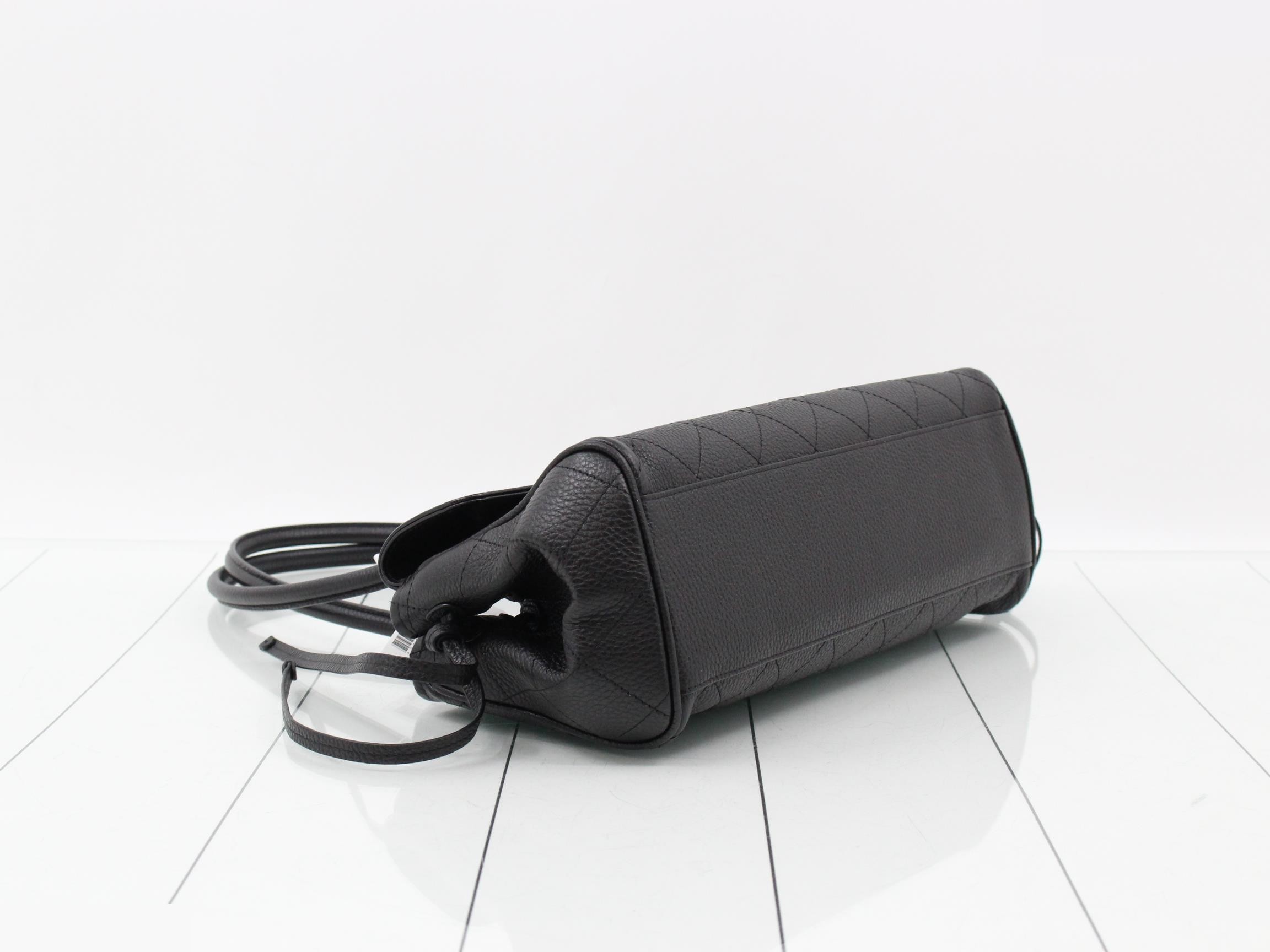 Shopping bag, small, calfskin, black — view 5