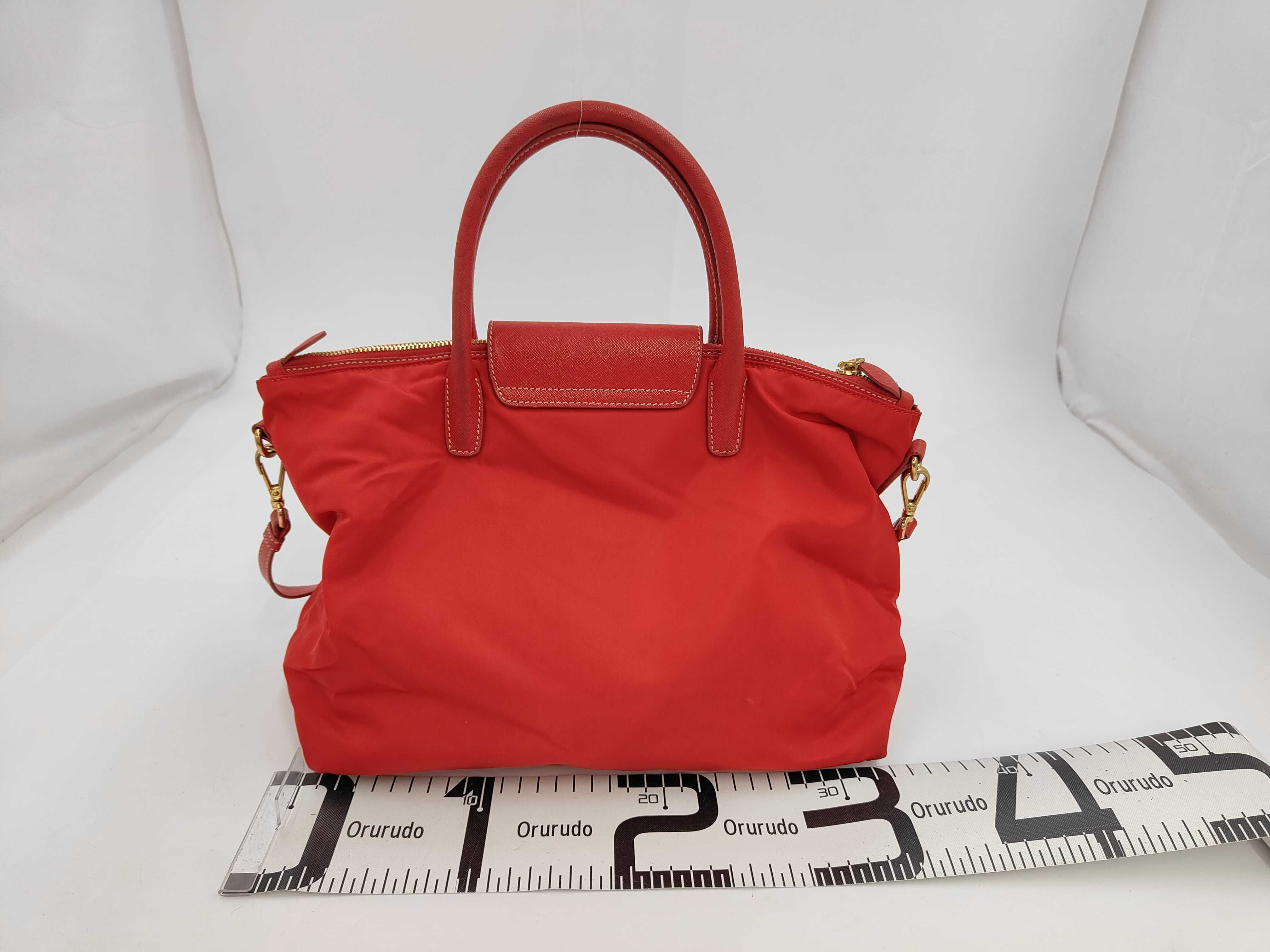 Red Tessuto Saffiano Bag Shoulder Bag — view 2