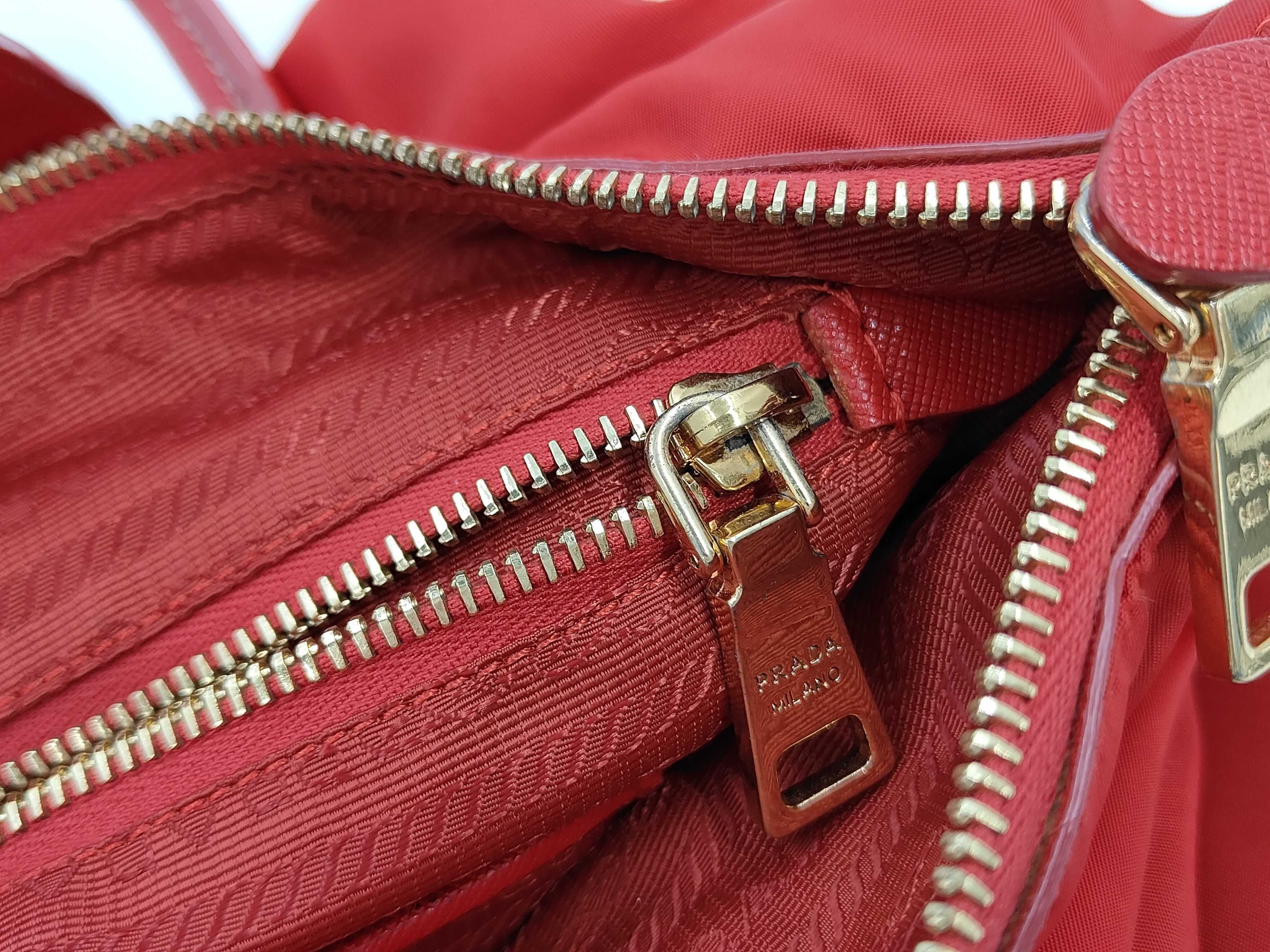 Red Tessuto Saffiano Bag Shoulder Bag — view 11