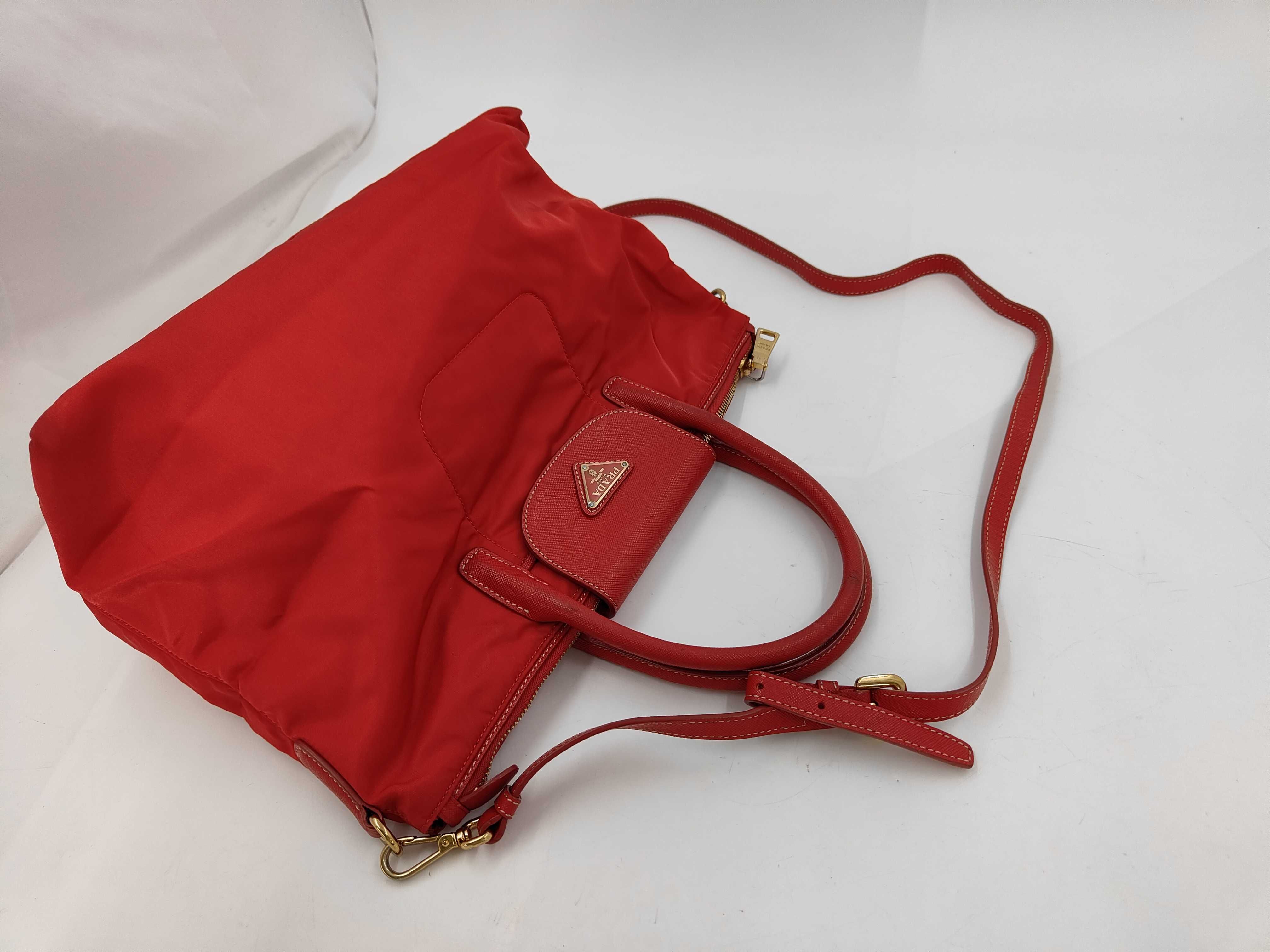 Red Tessuto Saffiano Bag Shoulder Bag — view 5
