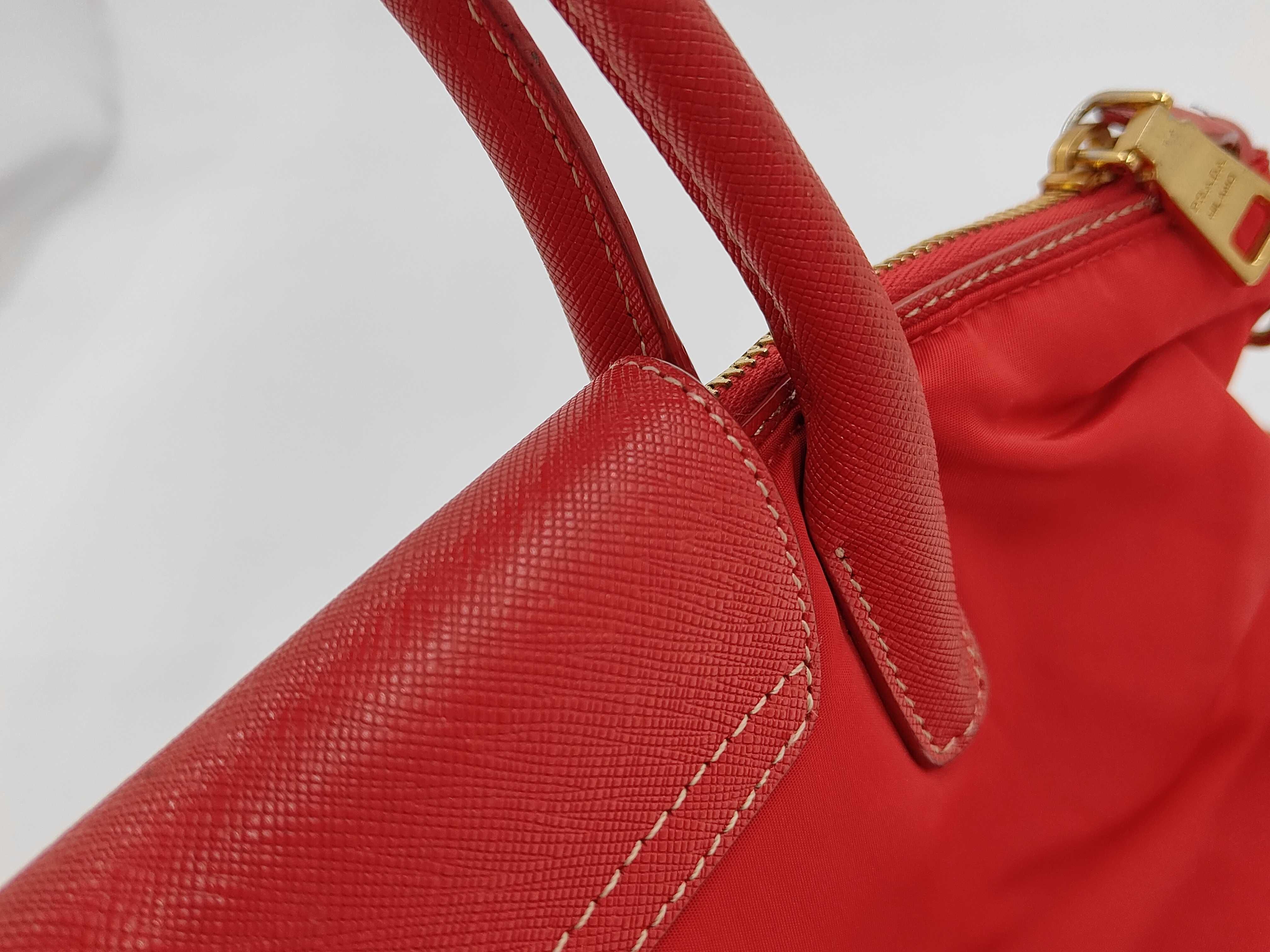 Red Tessuto Saffiano Bag Shoulder Bag — view 7