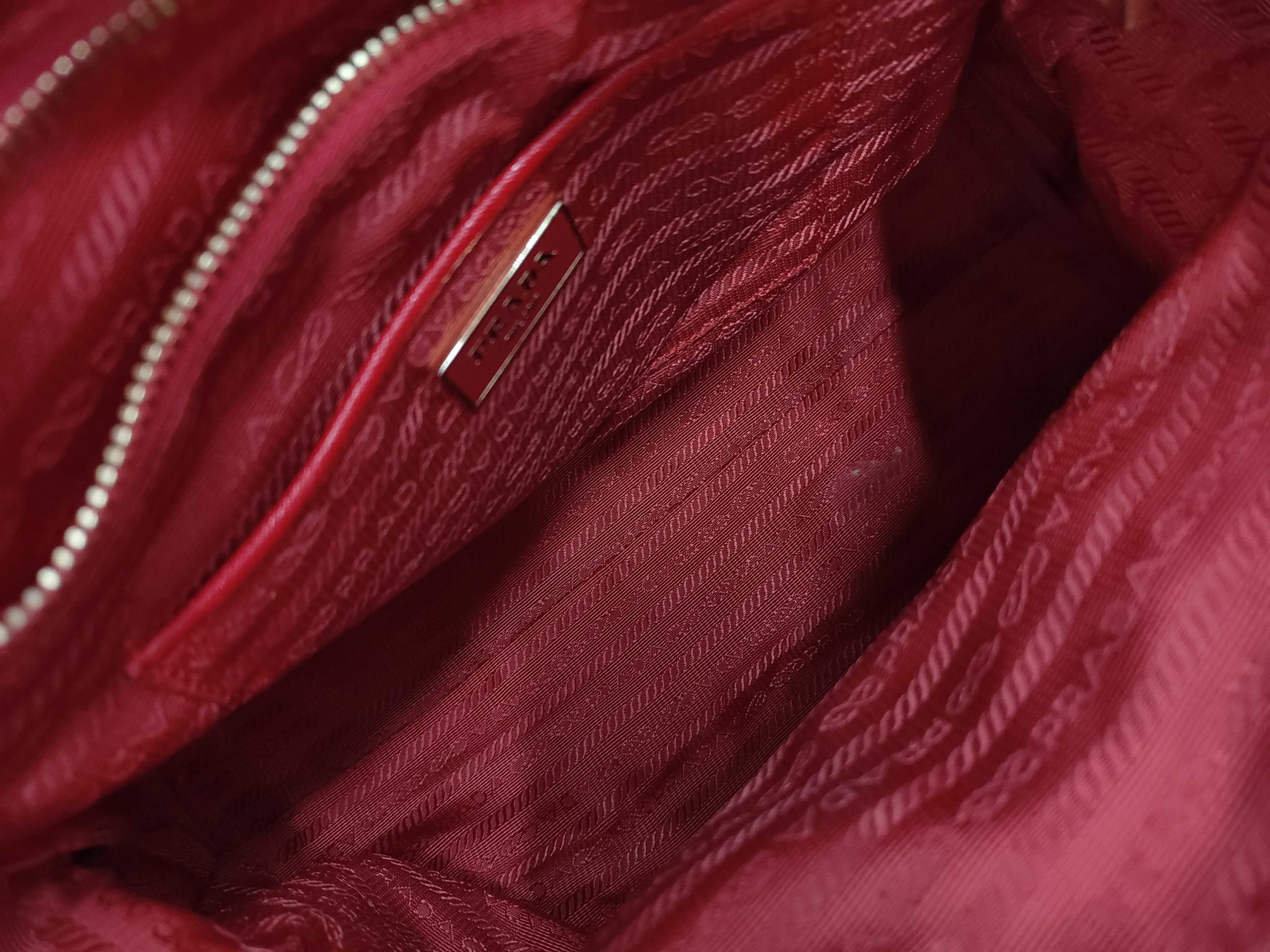 Red Tessuto Saffiano Bag Shoulder Bag — view 9