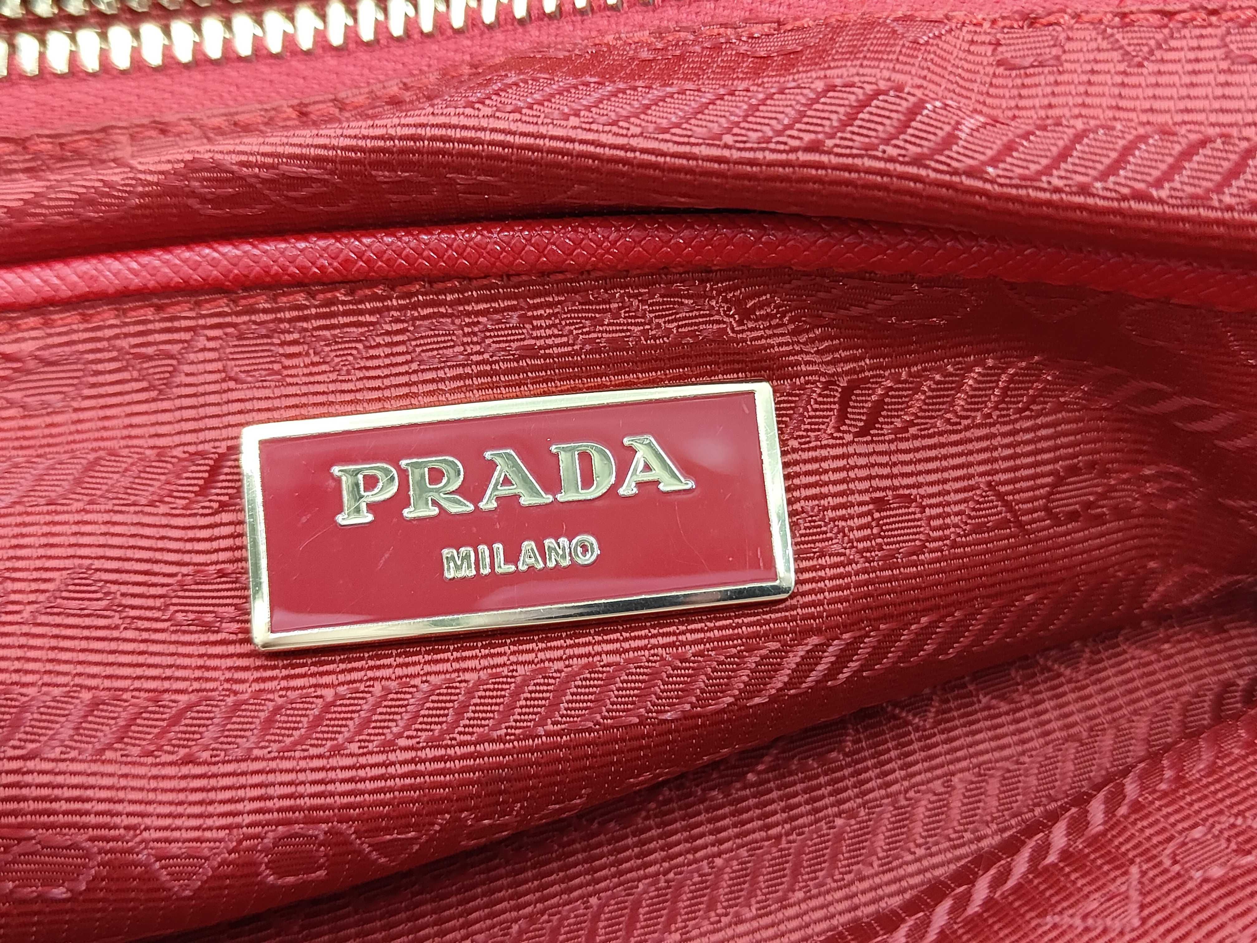 Red Tessuto Saffiano Bag Shoulder Bag — view 10