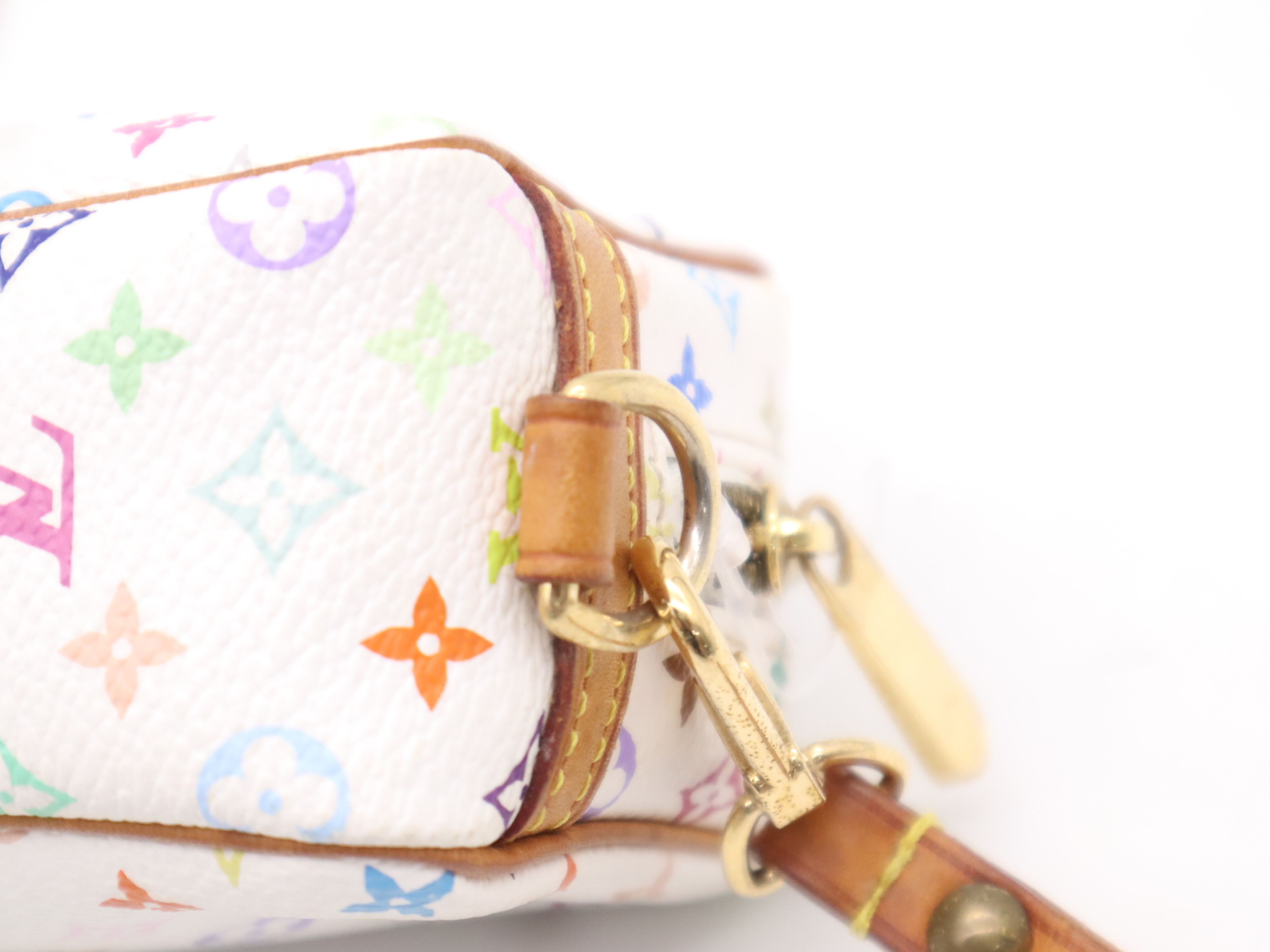 M58033 Multicolor Pochette Wapity Blanc with Strap and Dust Bag — view 7