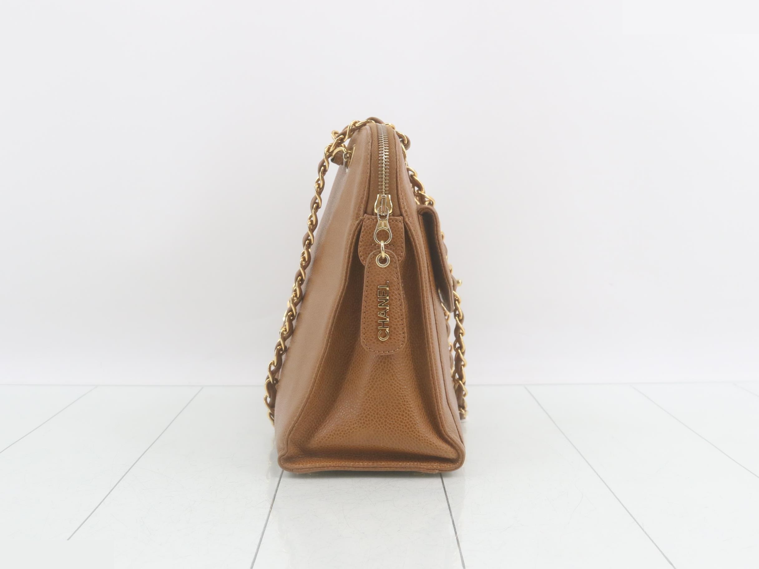 Turnlock chain leather light brown — view 4