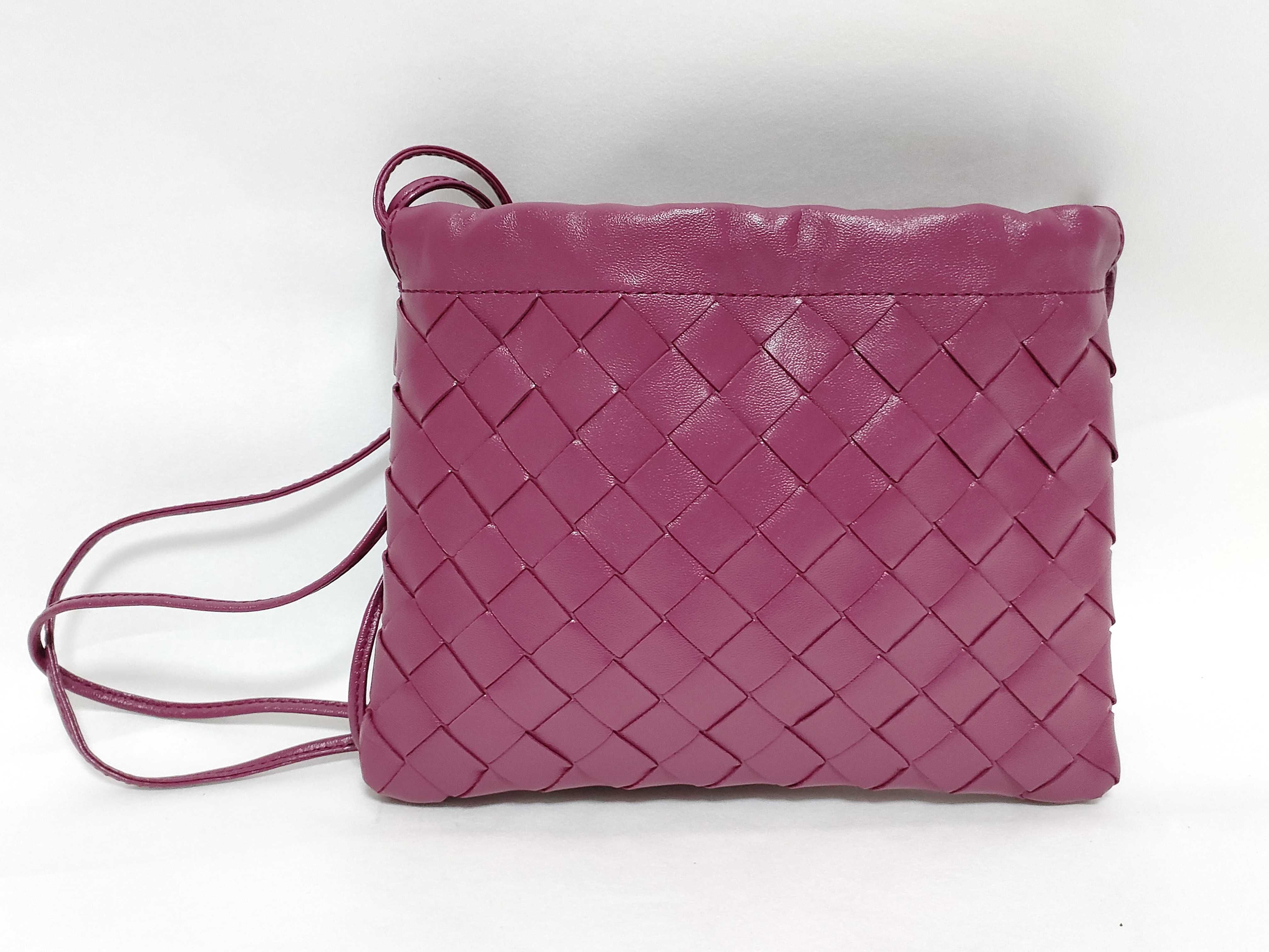 Intrecciato Bottega Veneta Intrecciato Dust Bag Leather Shoulder Bag Purple Shoulder Bag