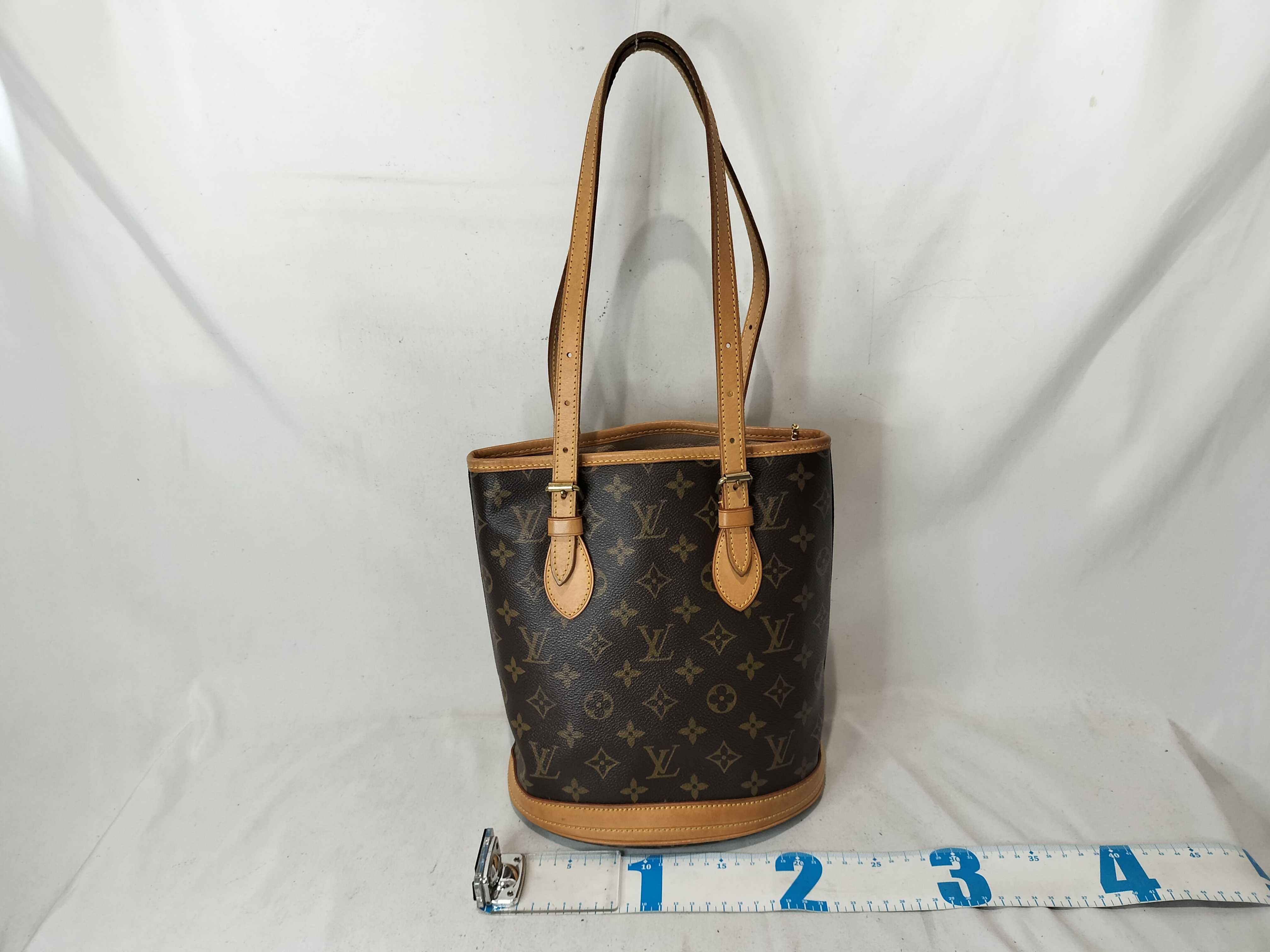 Monogram Bucket PM Handbag with Pouch — view 2