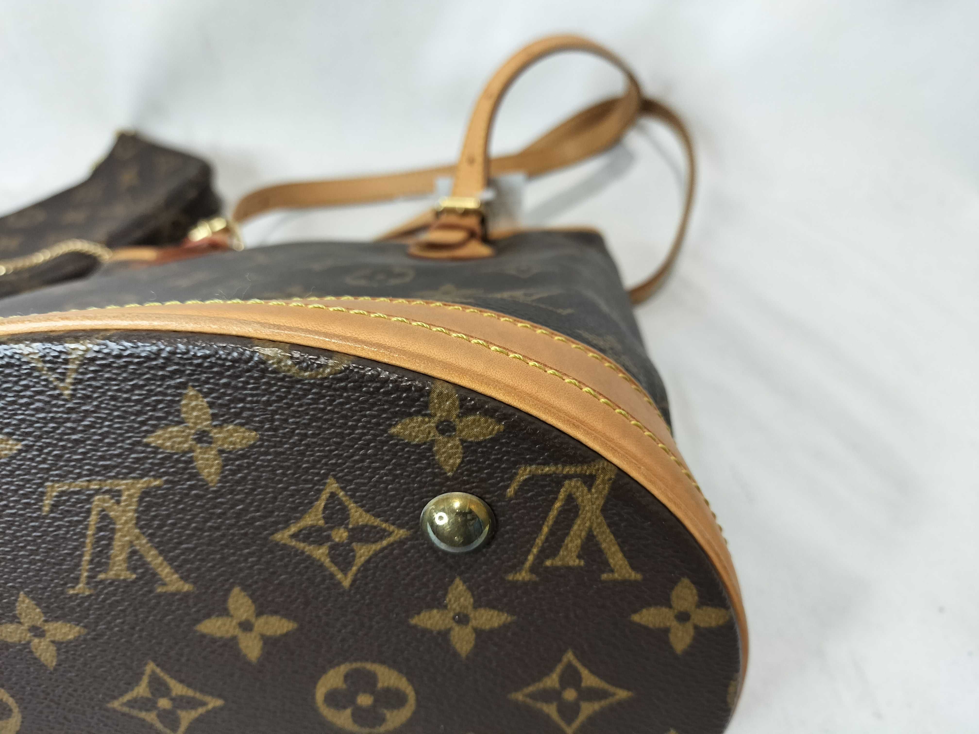 Monogram Bucket PM Handbag with Pouch — view 6
