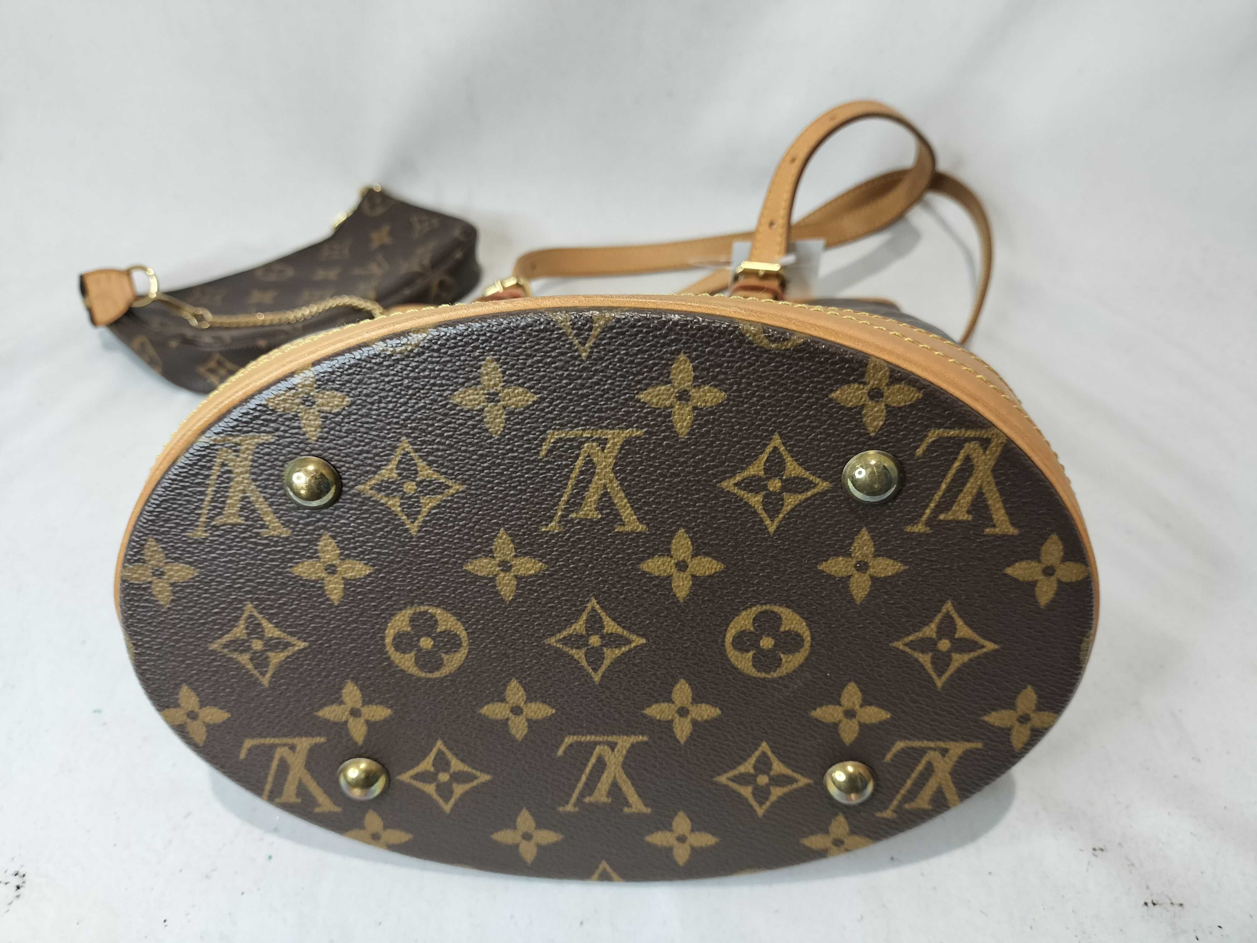 Monogram Bucket PM Handbag with Pouch — view 7