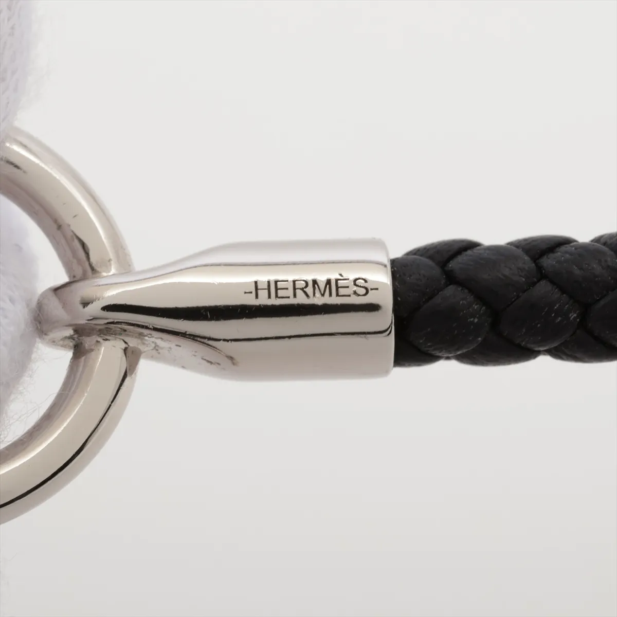 Grennan bracelet metal x leather silver x black — view 6