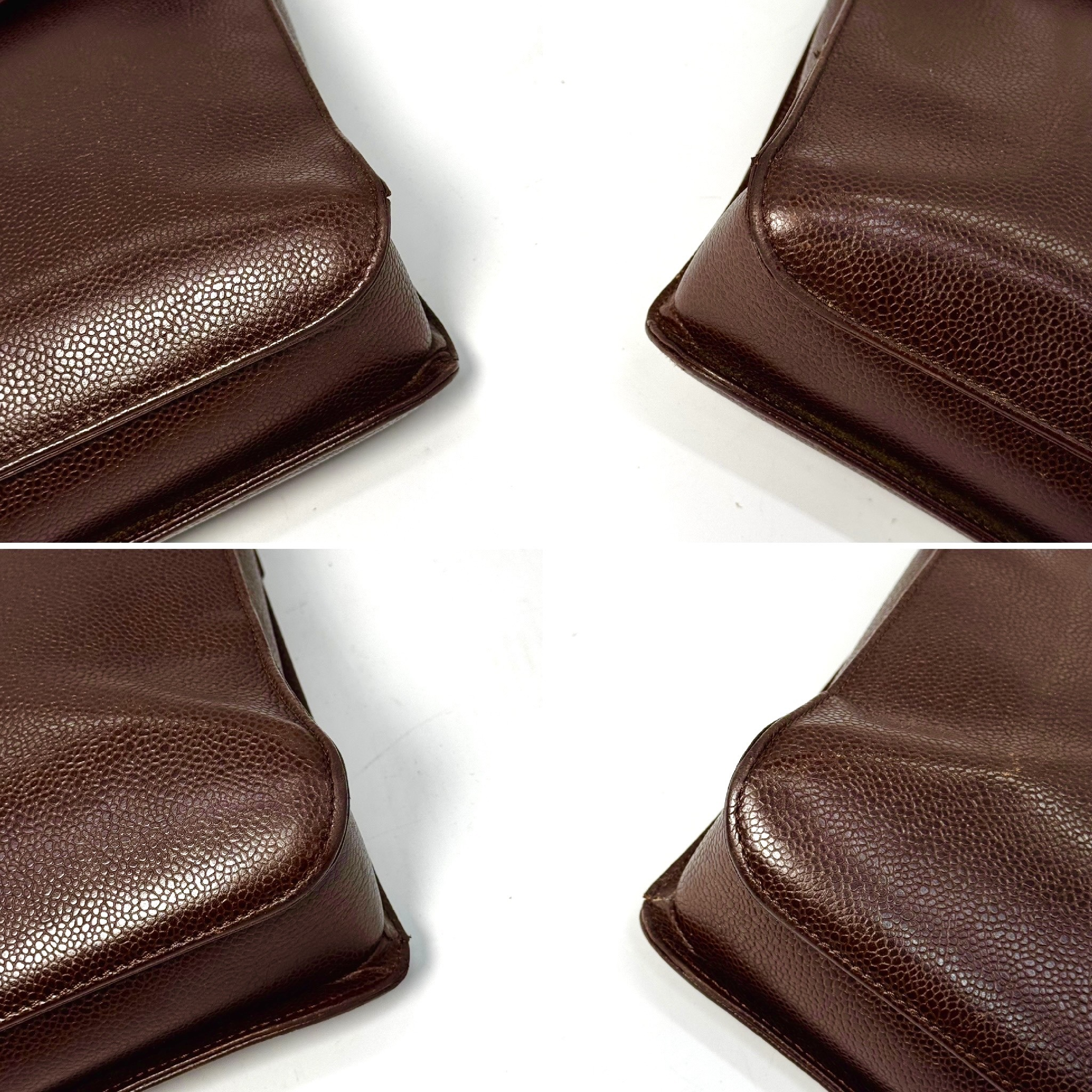 Caviar Skin Business Bag 5317949 with Guarantee Card, Brown Handbag — view 7