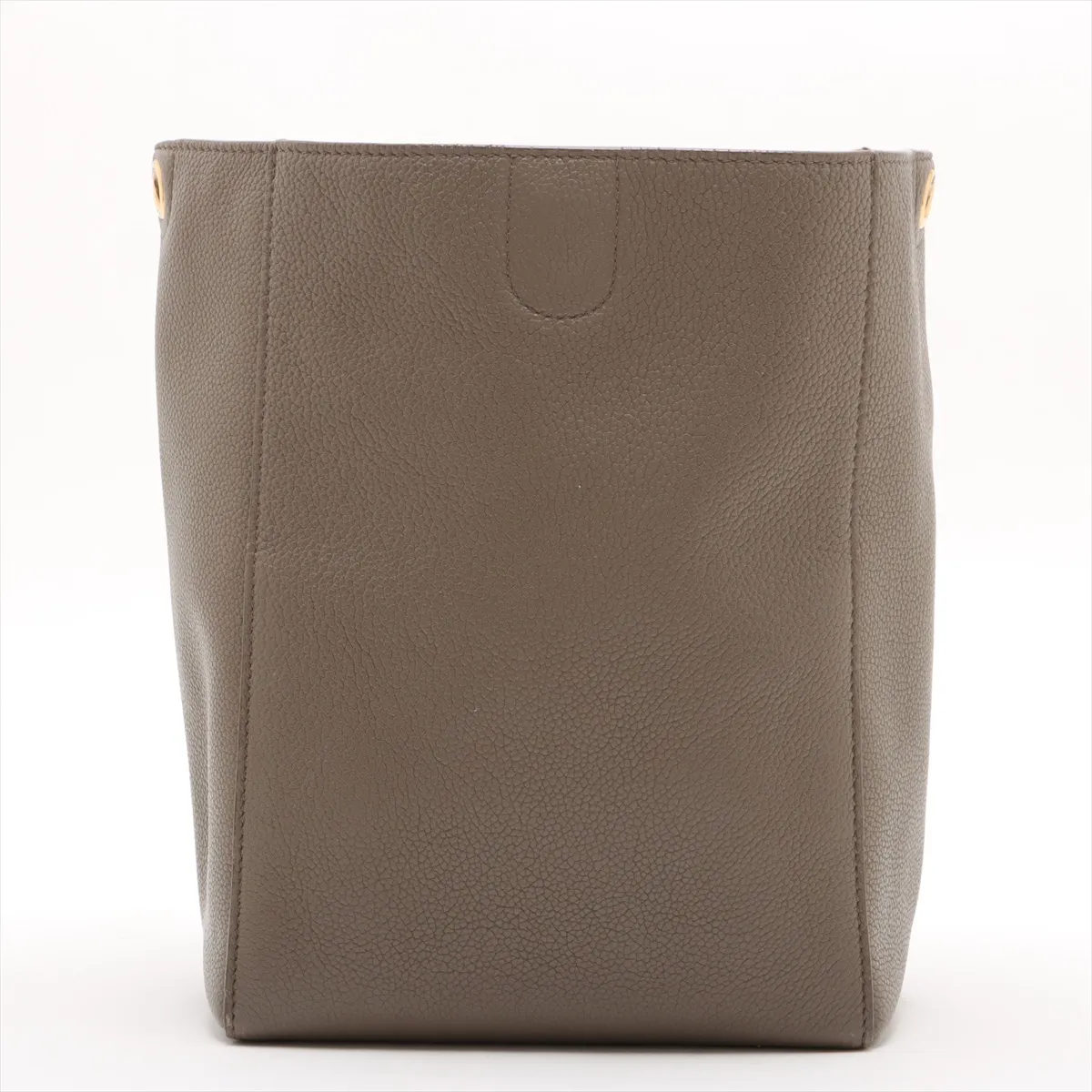 Sangle Bucket Small Leather Shoulder Bag Beige — view 2