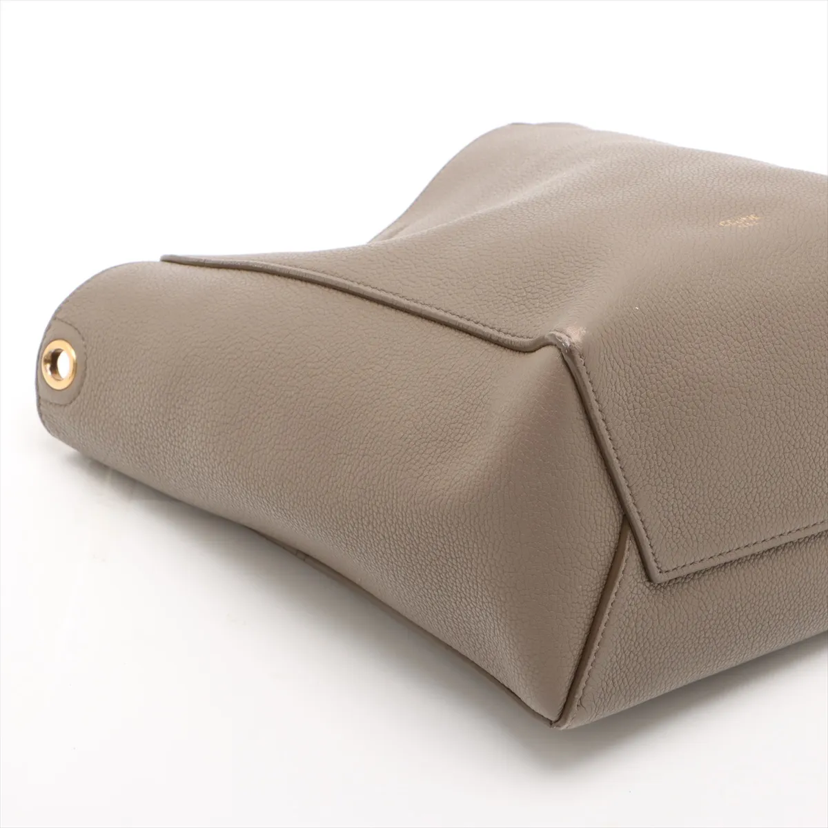 Sangle Bucket Small Leather Shoulder Bag Beige — view 4